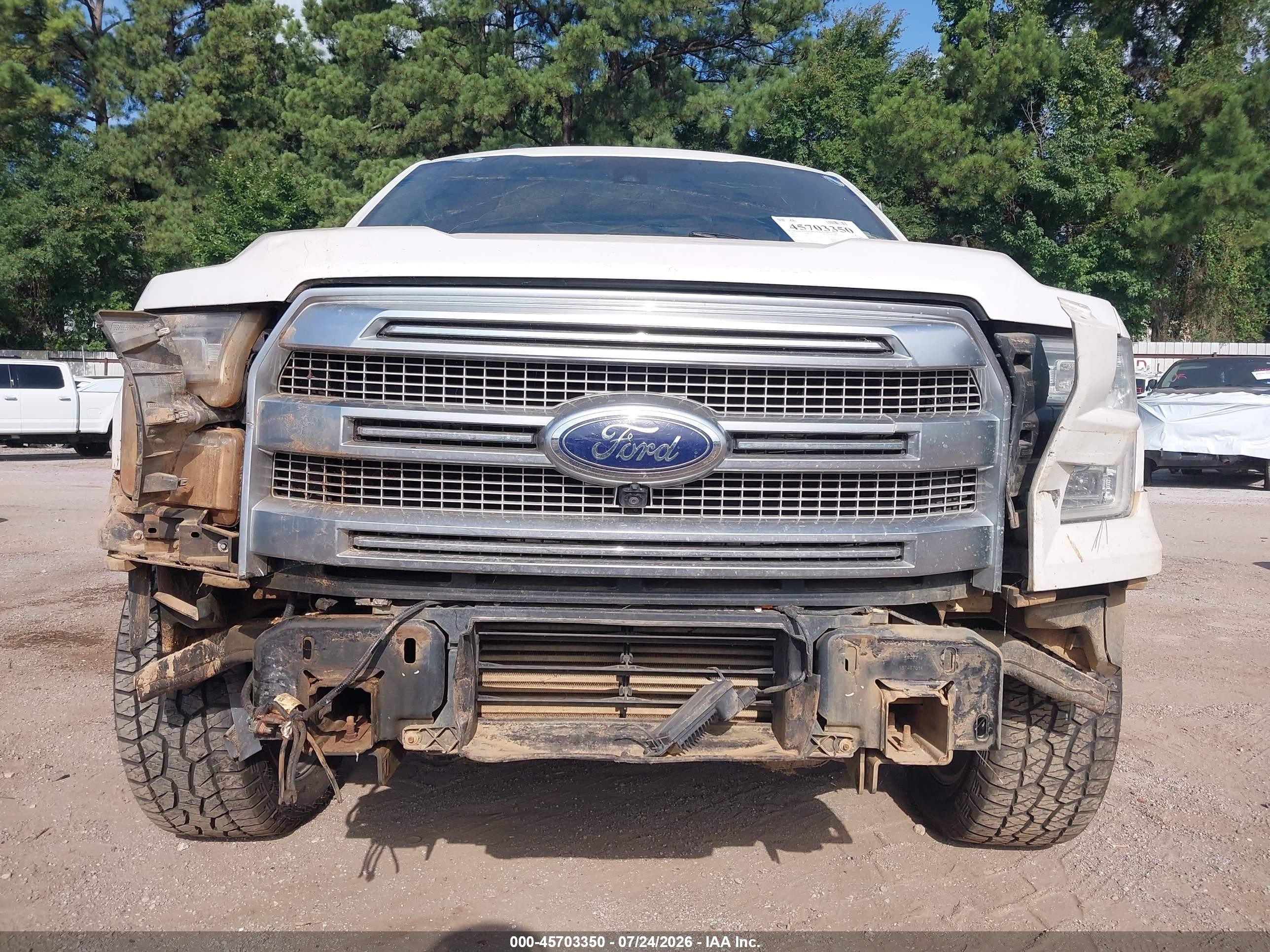 2015 Ford F-150 Platinum White vin: 1FTEW1EG3FFA98754