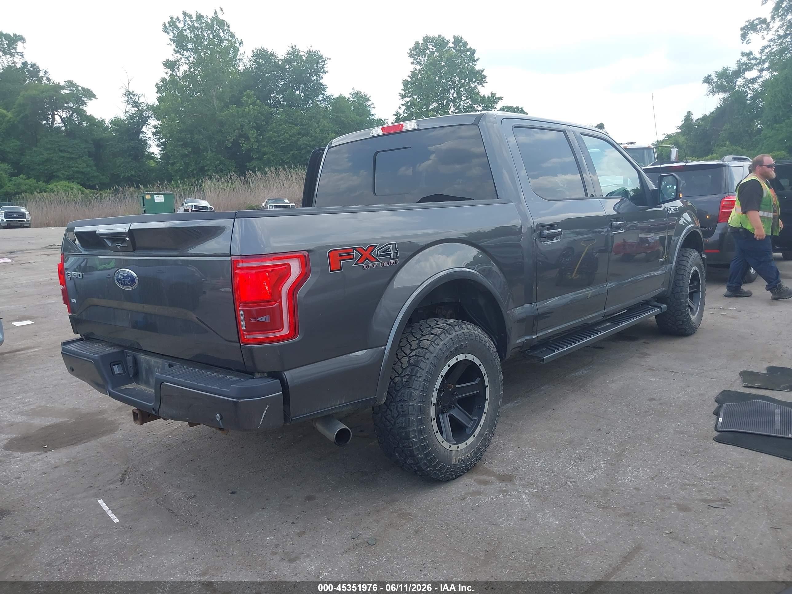 2015 Ford F-150 Lariat Серый vin: 1FTEW1EG3FFB79978