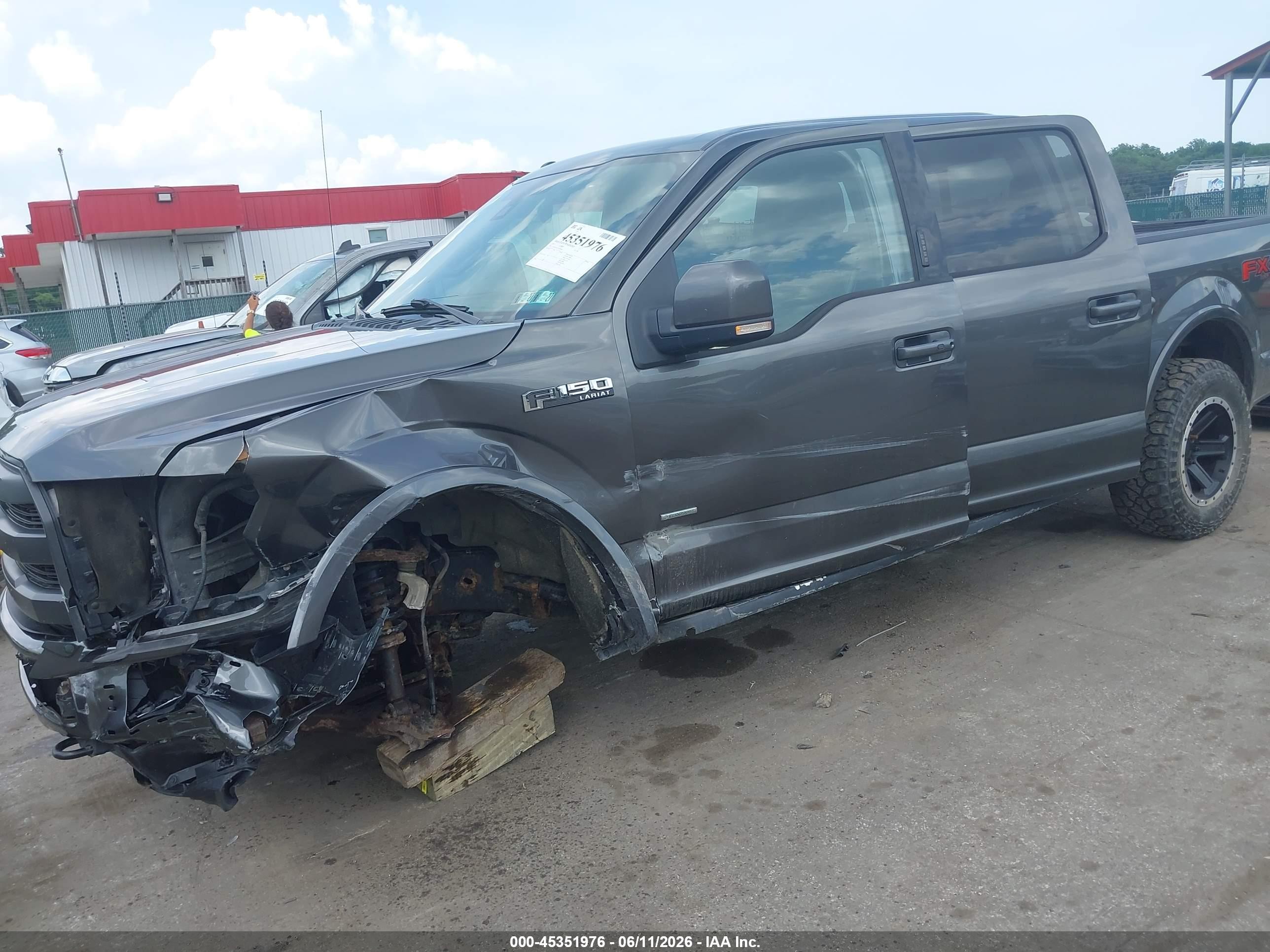 2015 Ford F-150 Lariat Серый vin: 1FTEW1EG3FFB79978