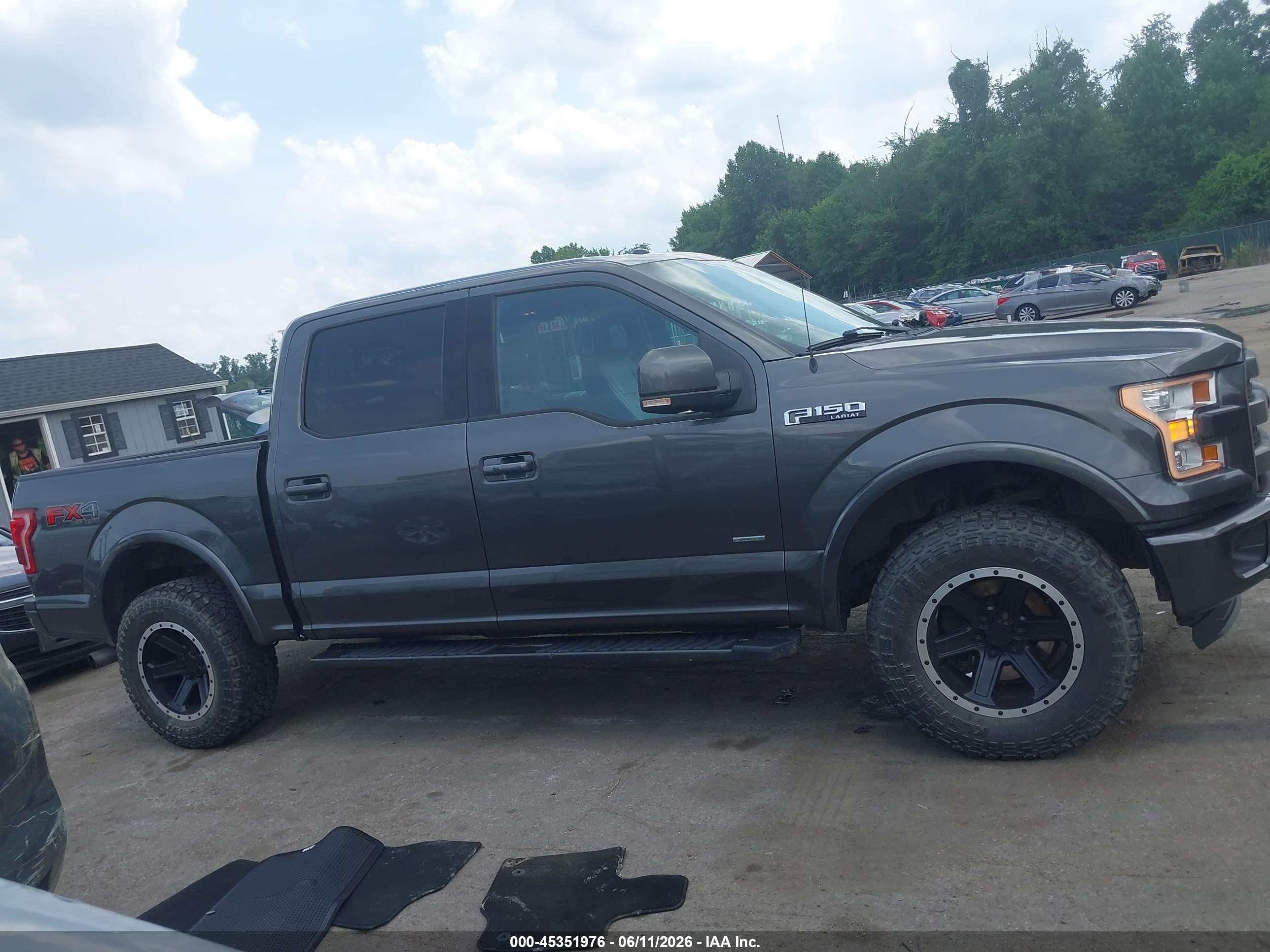2015 Ford F-150 Lariat Серый vin: 1FTEW1EG3FFB79978