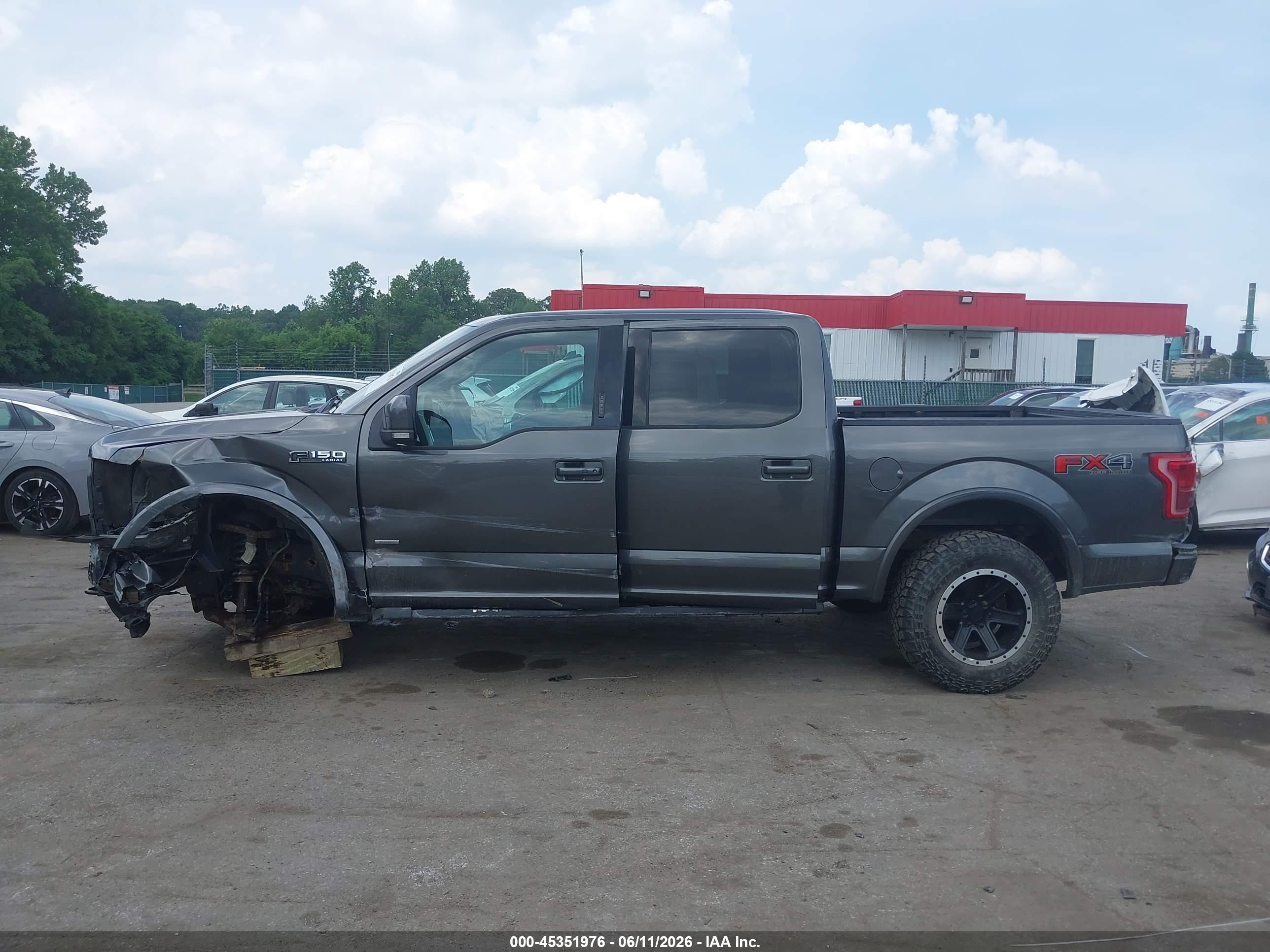 2015 Ford F-150 Lariat Серый vin: 1FTEW1EG3FFB79978