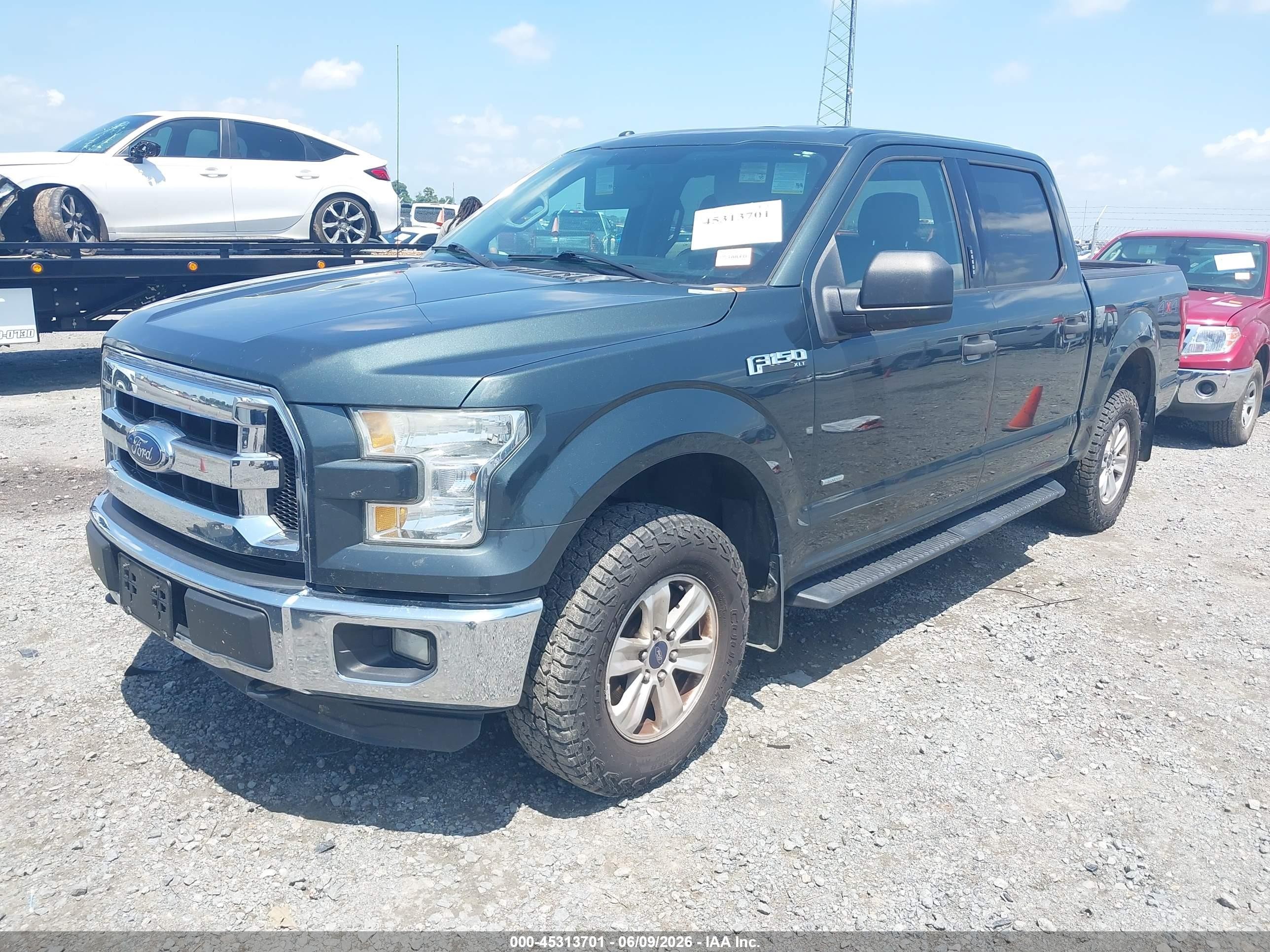 2015 Ford F-150 Xlt Green vin: 1FTEW1EG3FFC09707