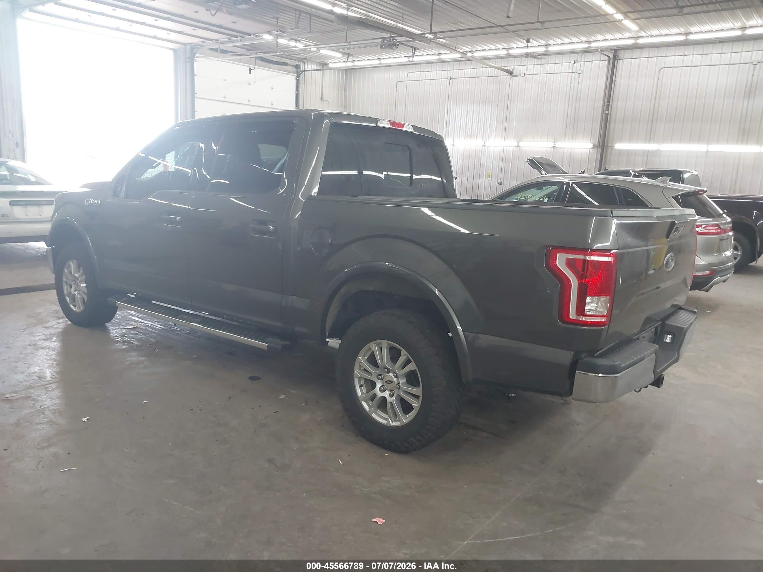 2015 Ford F-150 Lariat Gray vin: 1FTEW1EG3FKE69435