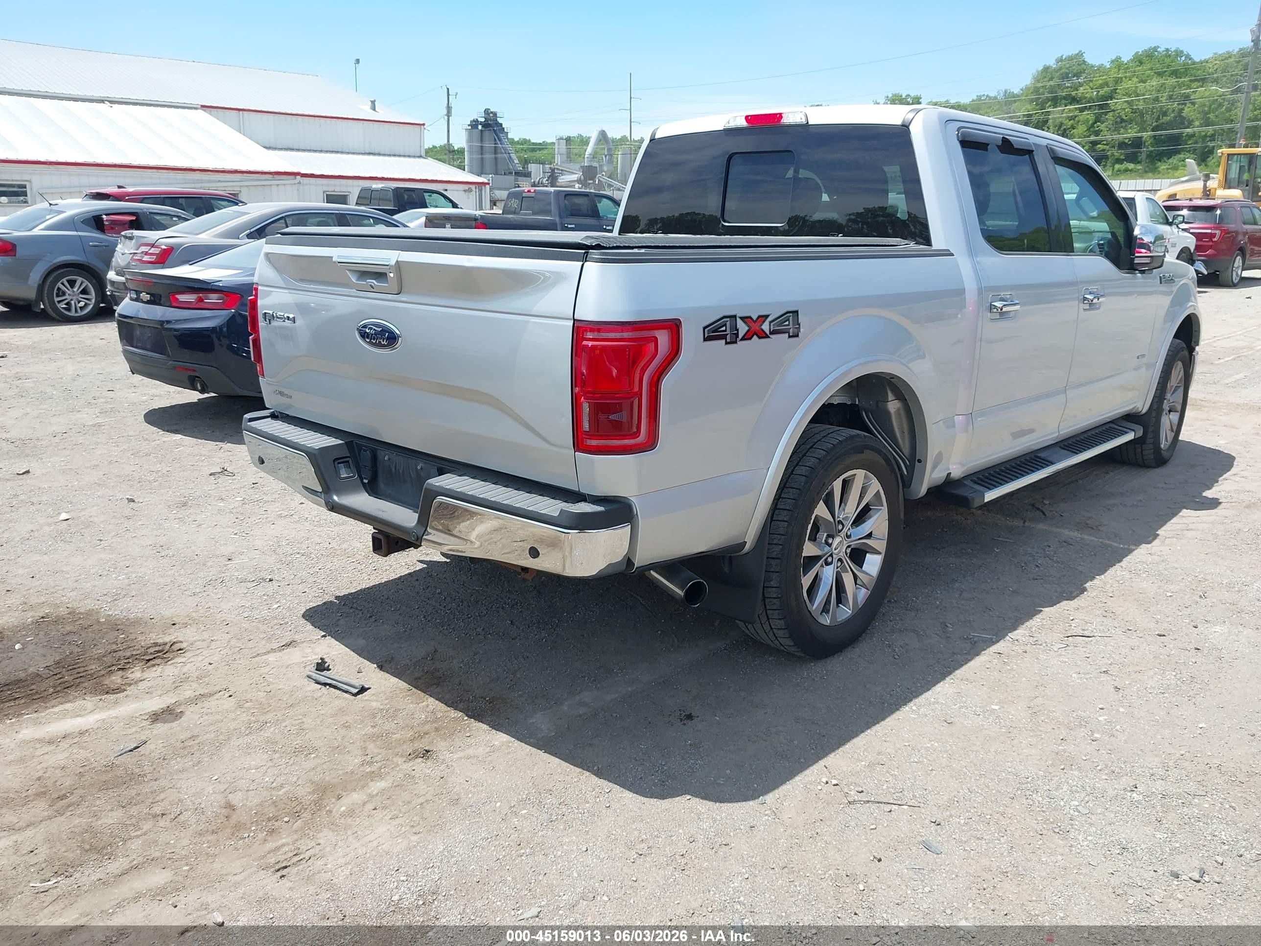 2017 Ford F-150 Lariat Silver vin: 1FTEW1EG3HKE50693