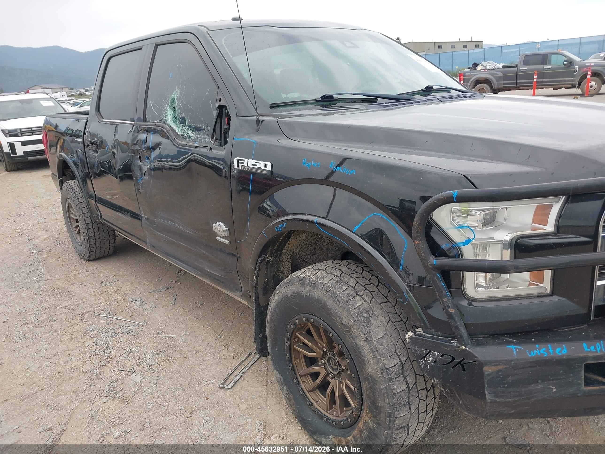 2015 Ford F-150 King Ranch Black vin: 1FTEW1EG4FFA63818
