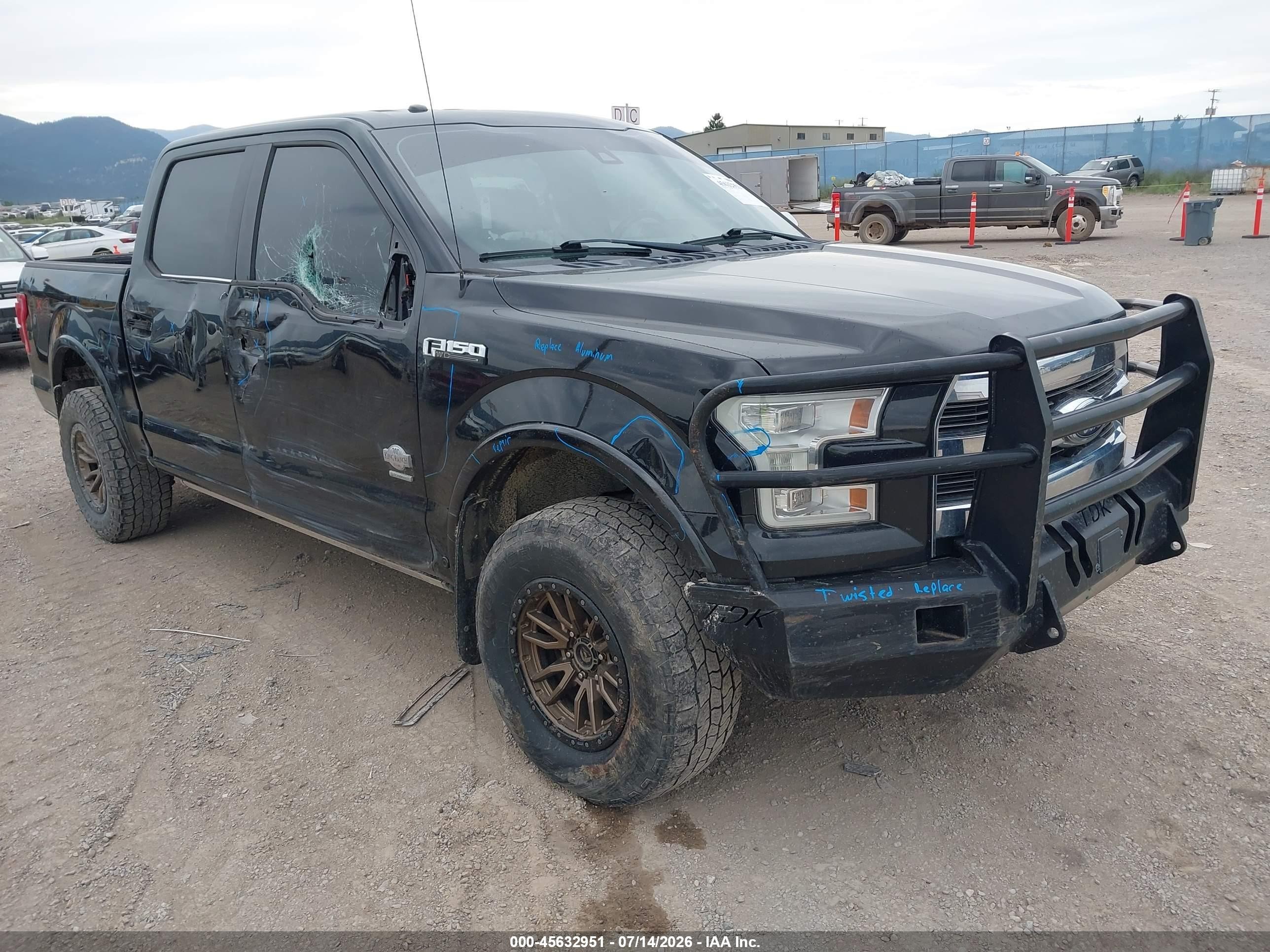 2015 Ford F-150 King Ranch Черный vin: 1FTEW1EG4FFA63818