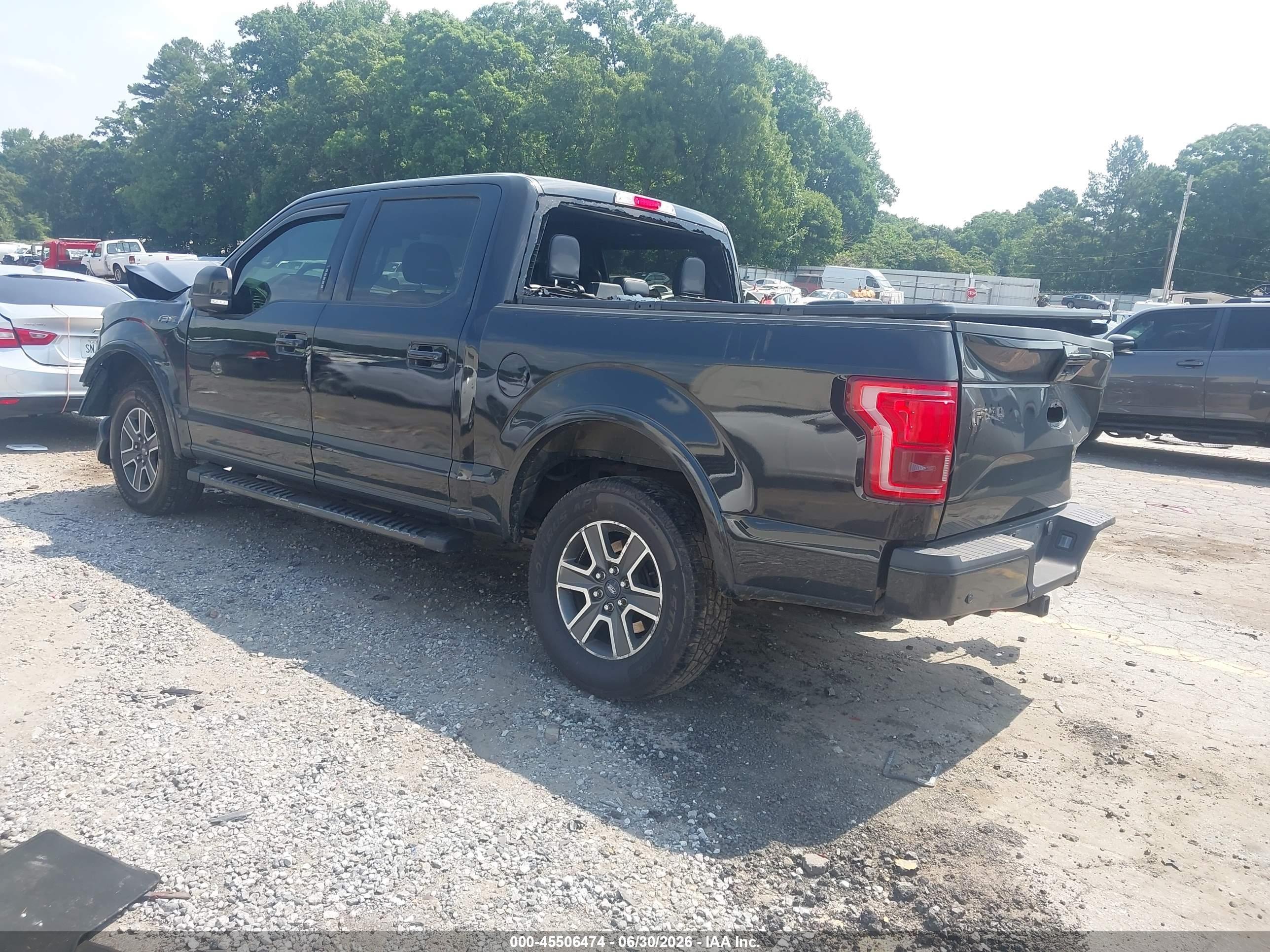 2015 Ford F-150 Lariat Black vin: 1FTEW1EG4FFC12633