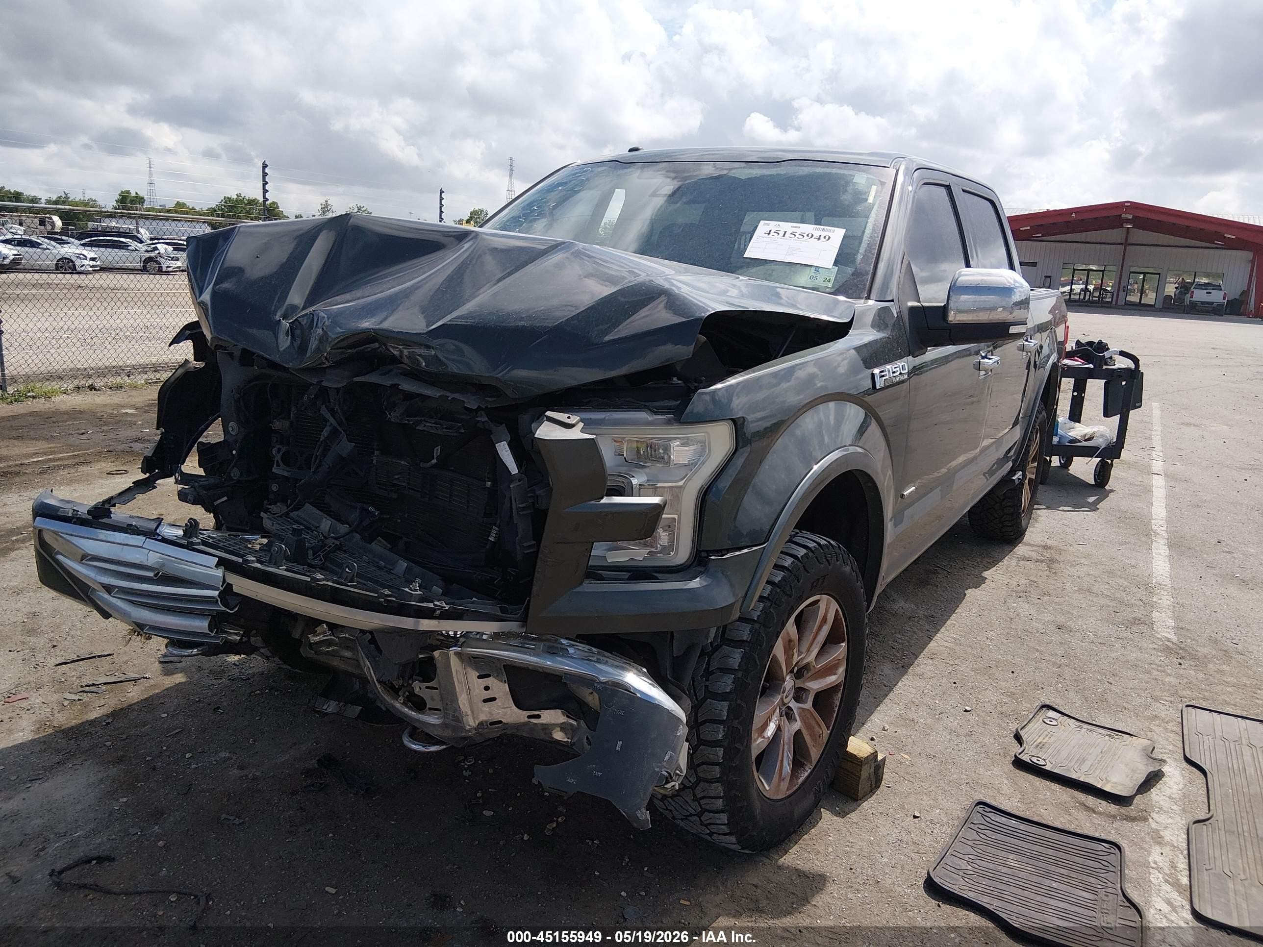 2015 Ford F-150 Platinum Зеленый vin: 1FTEW1EG4FFC19405