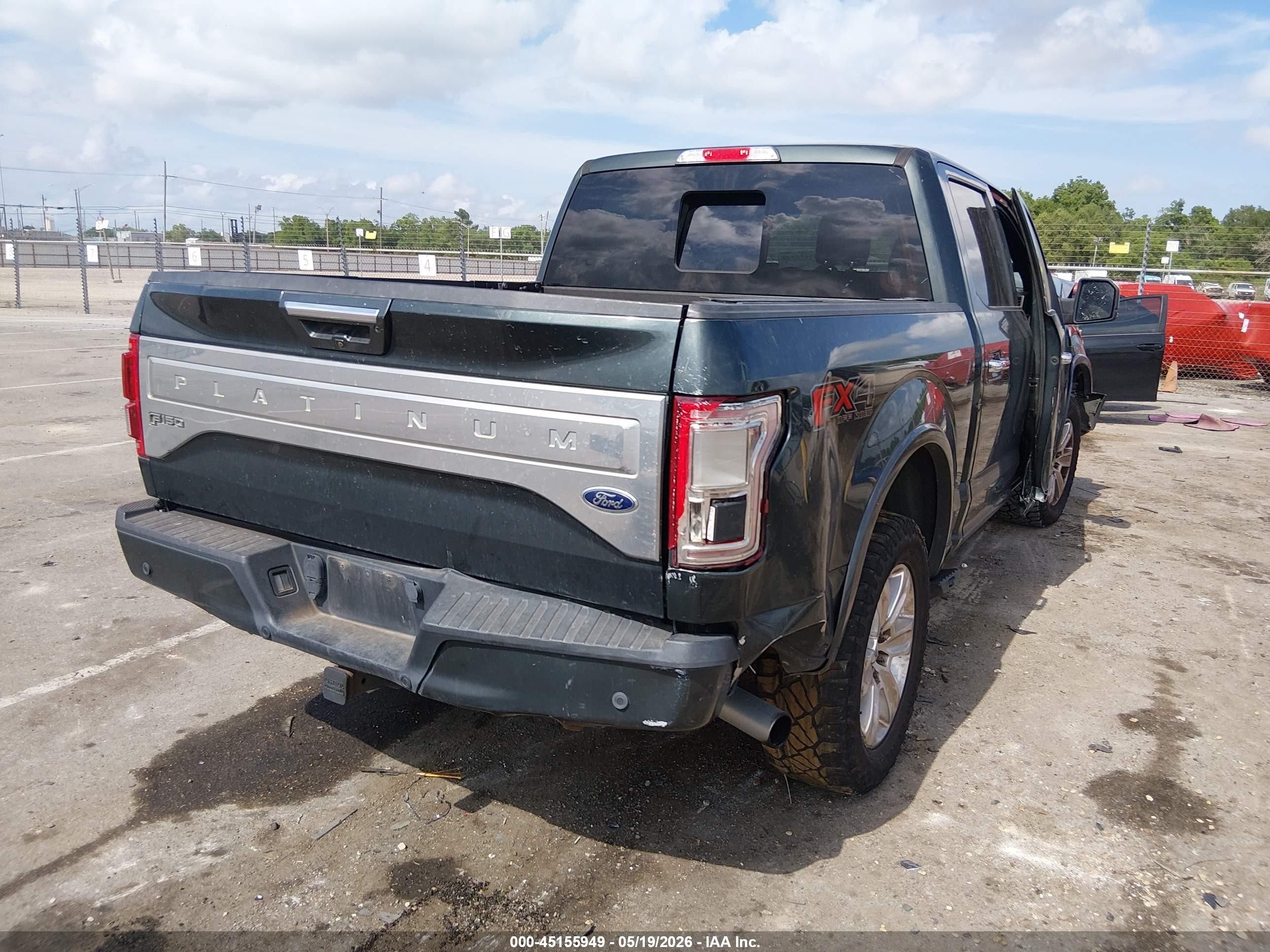 2015 Ford F-150 Platinum Зеленый vin: 1FTEW1EG4FFC19405