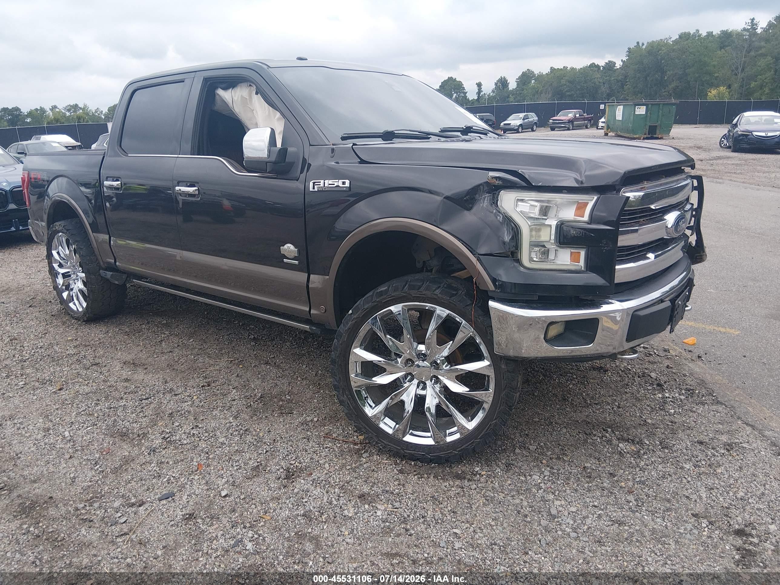 2015 Ford F-150 King Ranch Black vin: 1FTEW1EG5FFA15521