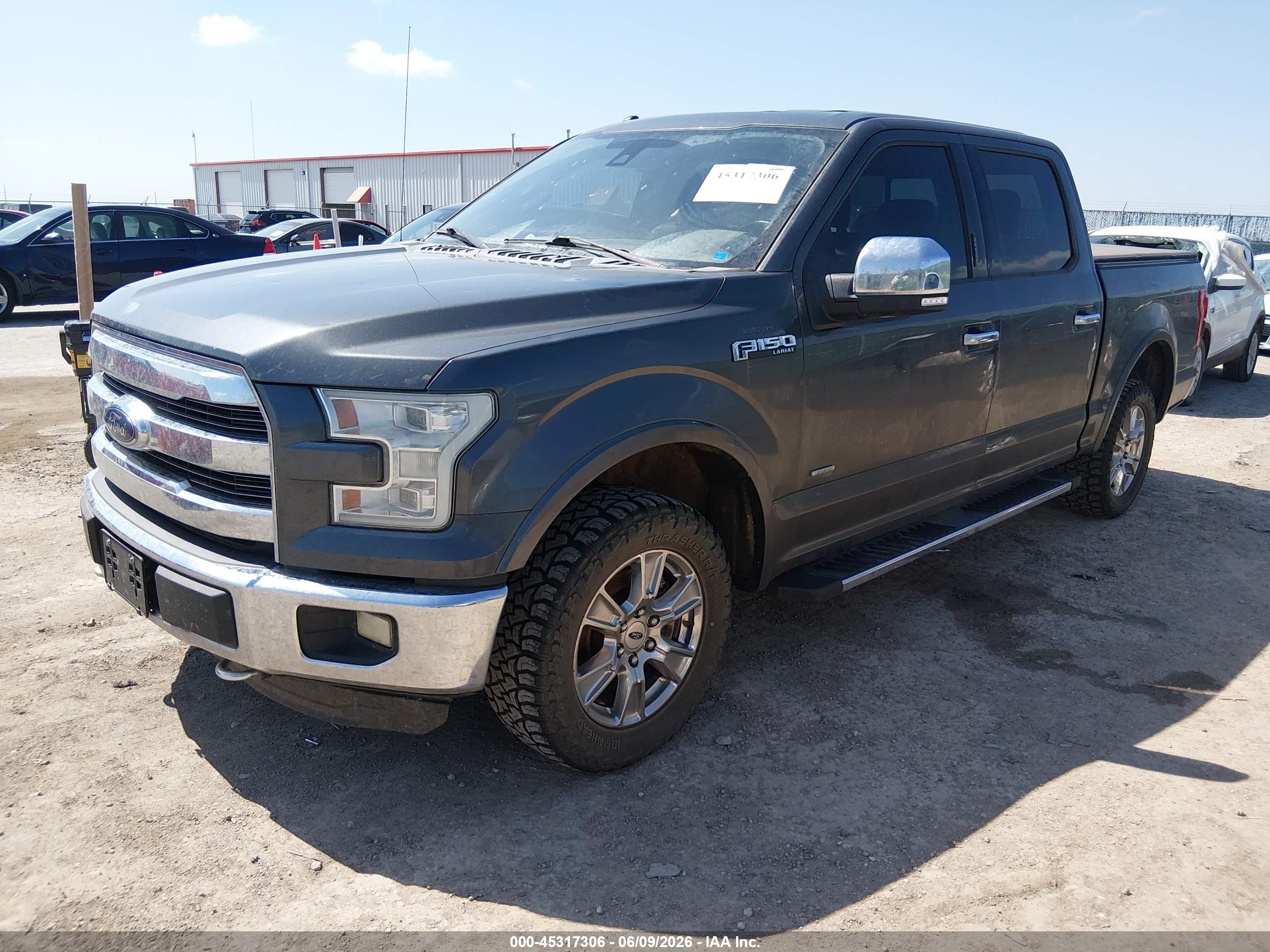 2015 Ford F-150 Lariat Gray vin: 1FTEW1EG5FFA55873