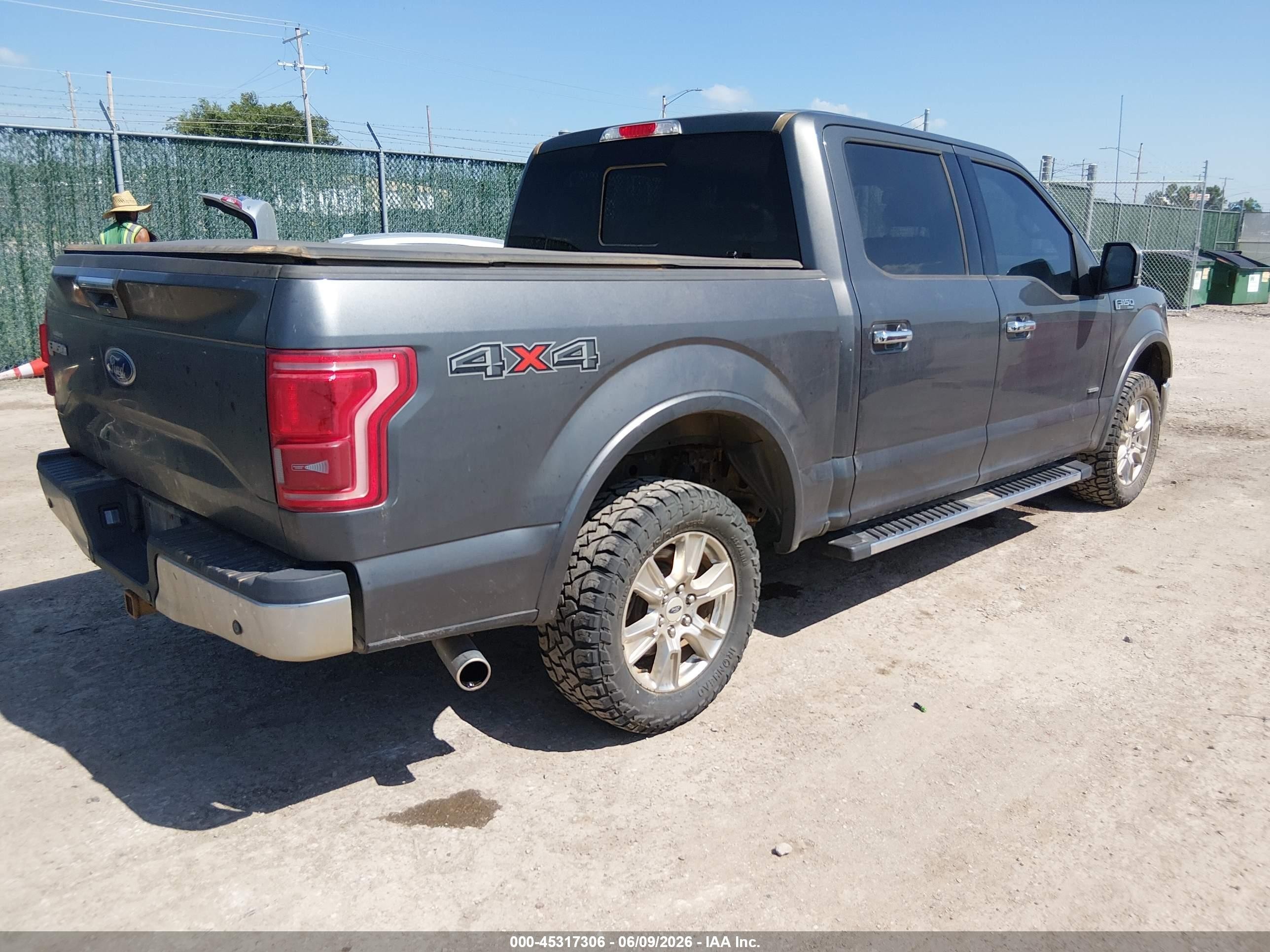 2015 Ford F-150 Lariat Gray vin: 1FTEW1EG5FFA55873