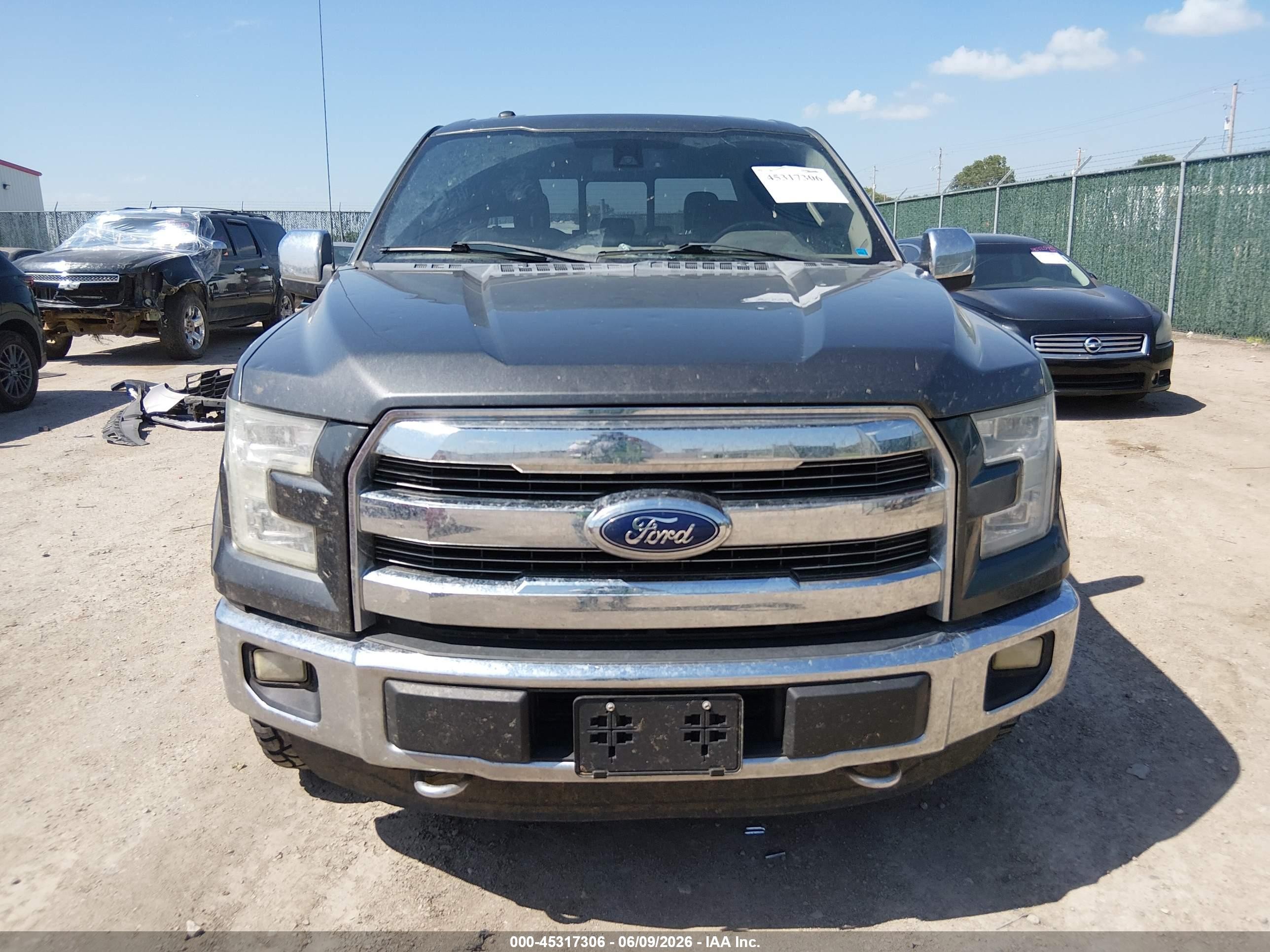 2015 Ford F-150 Lariat Gray vin: 1FTEW1EG5FFA55873