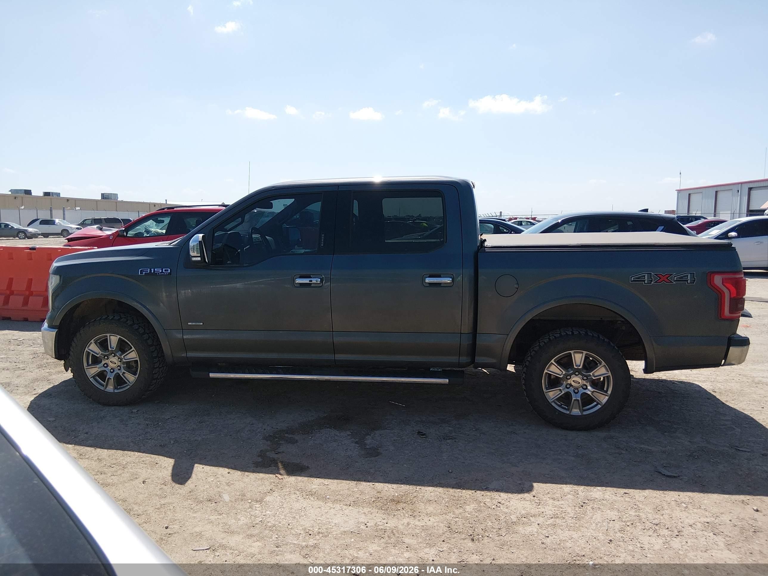 2015 Ford F-150 Lariat Gray vin: 1FTEW1EG5FFA55873