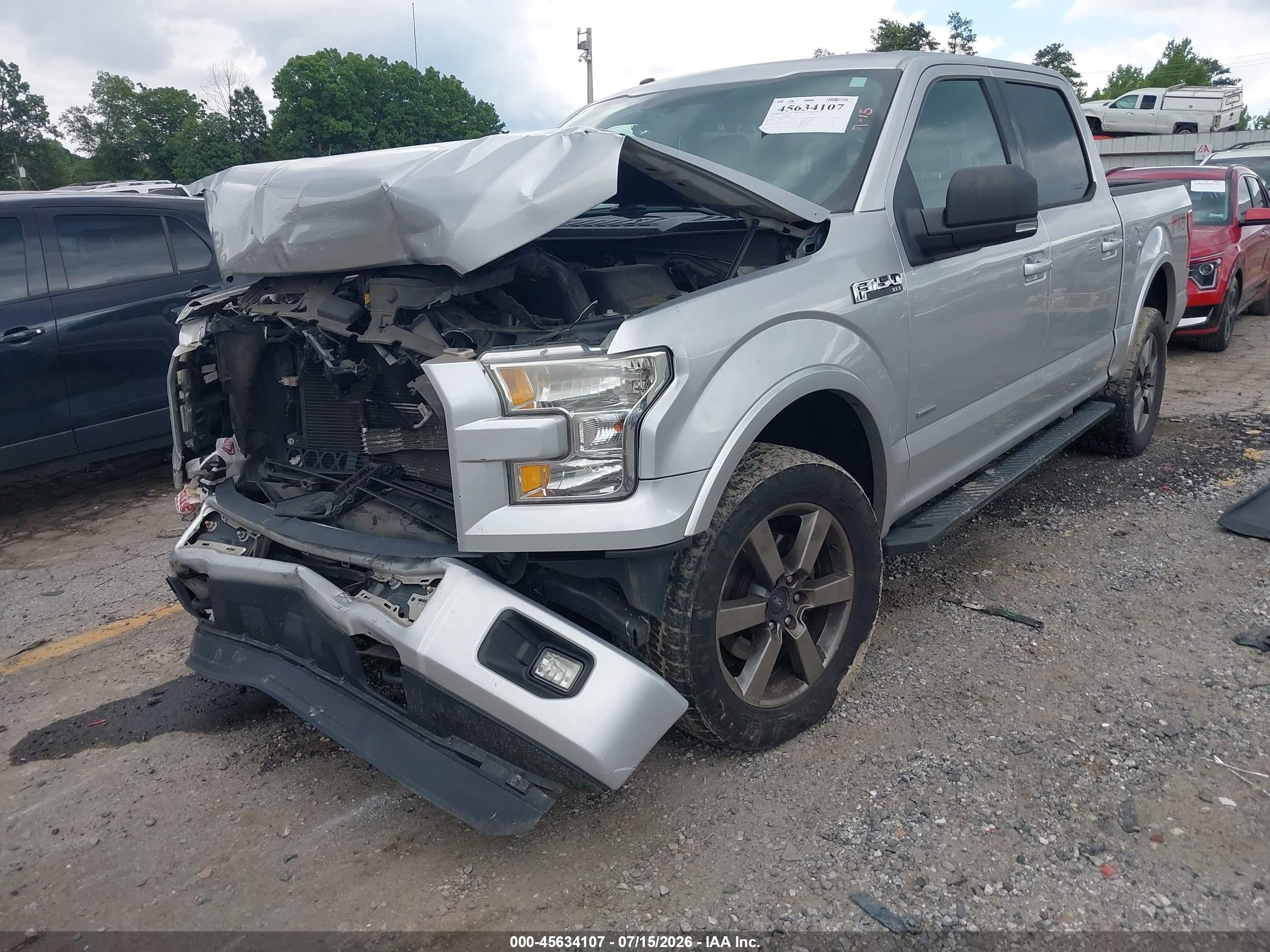 2015 Ford F-150 Xlt Silver vin: 1FTEW1EG5FFB76614