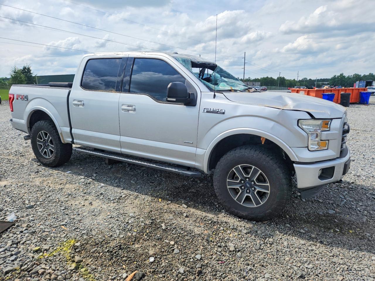 2015 Ford F150 Supercrew Silver vin: 1FTEW1EG5FFB78749