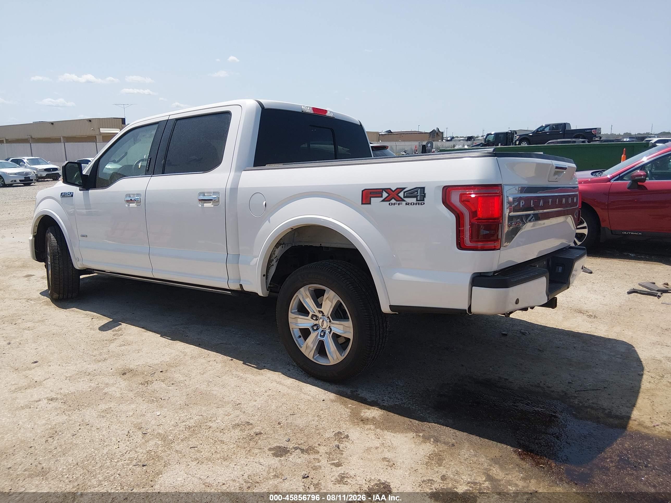 2015 Ford F-150 Platinum White vin: 1FTEW1EG5FFC06923