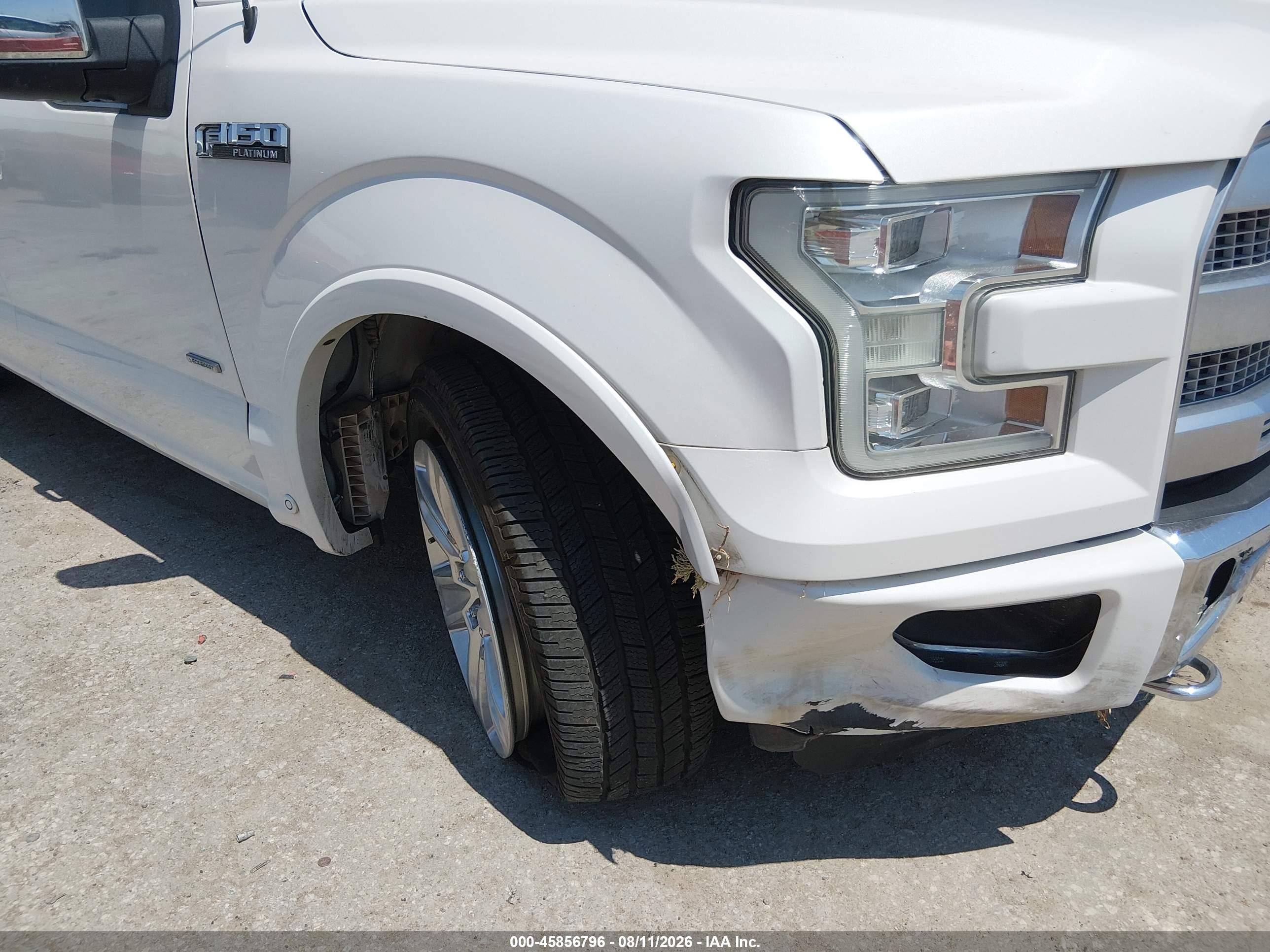 2015 Ford F-150 Platinum White vin: 1FTEW1EG5FFC06923