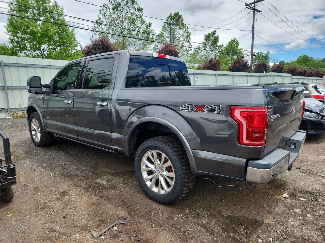 2015 Ford F150 Supercrew Gray vin: 1FTEW1EG5FFC56169