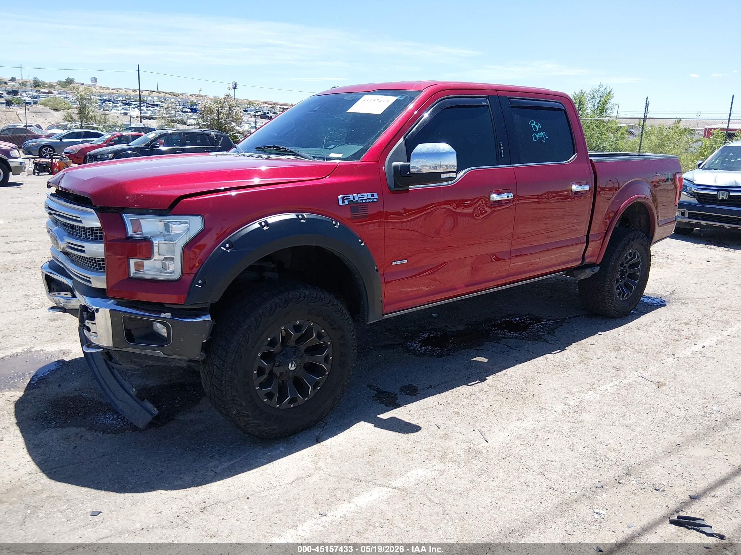 2015 Ford F-150 Platinum Темно-бордовый vin: 1FTEW1EG5FFC71626