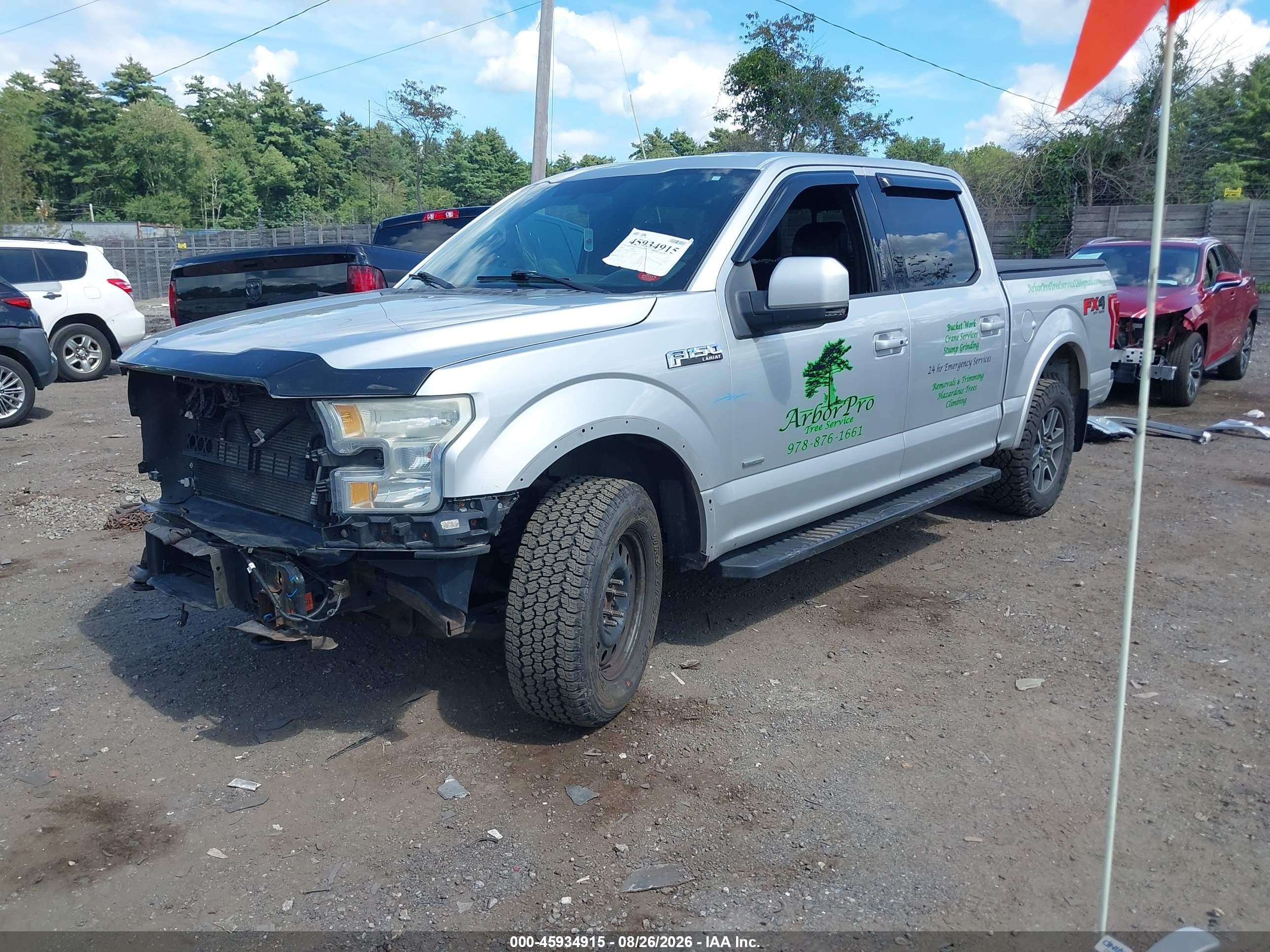 2015 Ford F-150 Lariat Silver vin: 1FTEW1EG5FFC97482