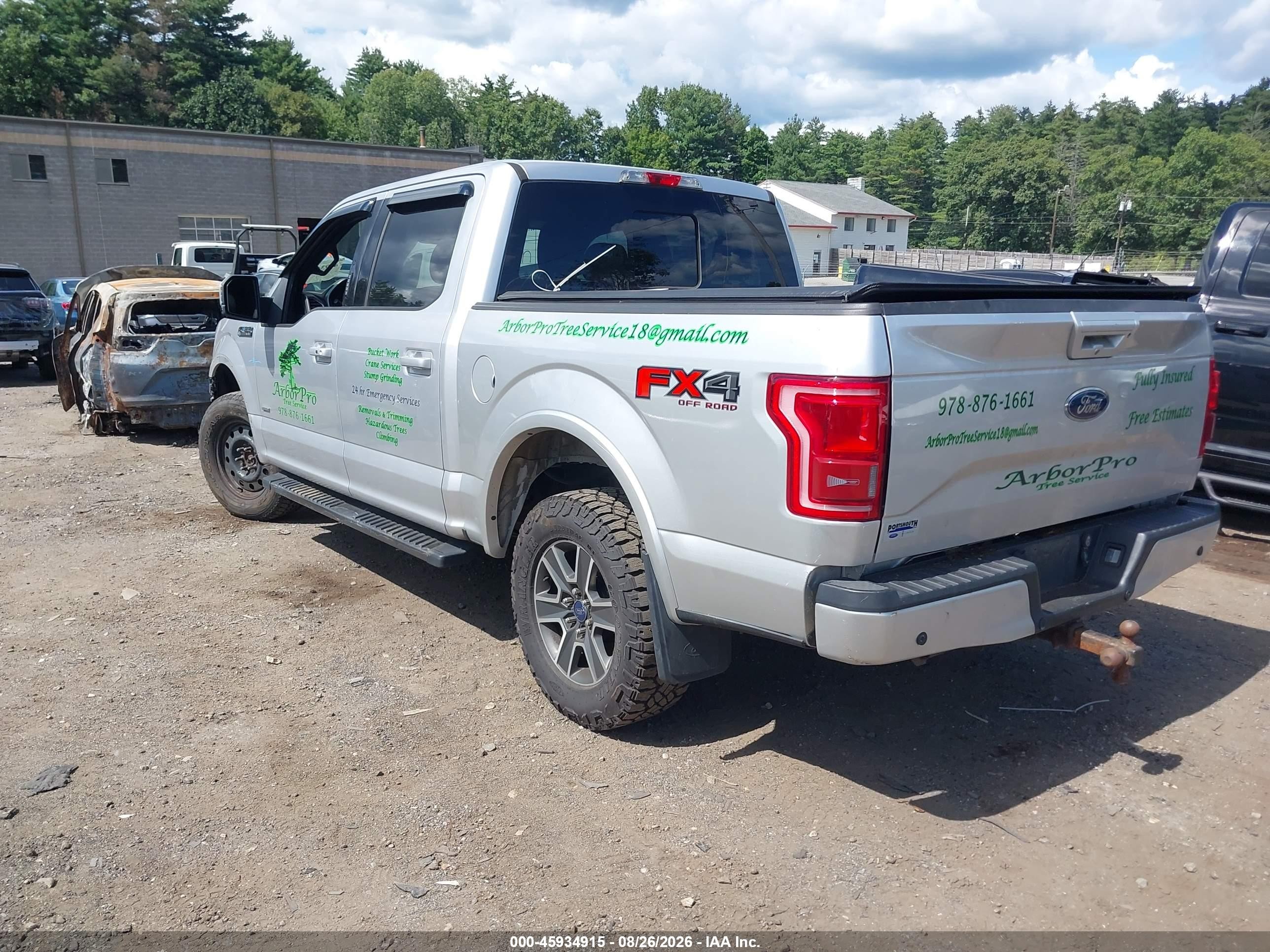 2015 Ford F-150 Lariat Silver vin: 1FTEW1EG5FFC97482