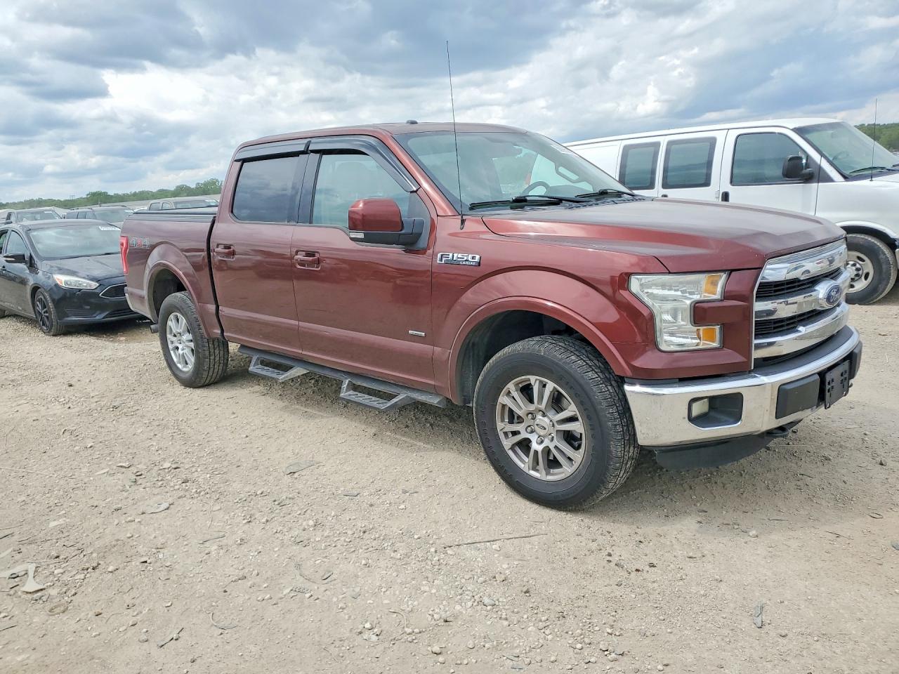 2015 Ford F150 Supercrew Maroon vin: 1FTEW1EG5FKD09489