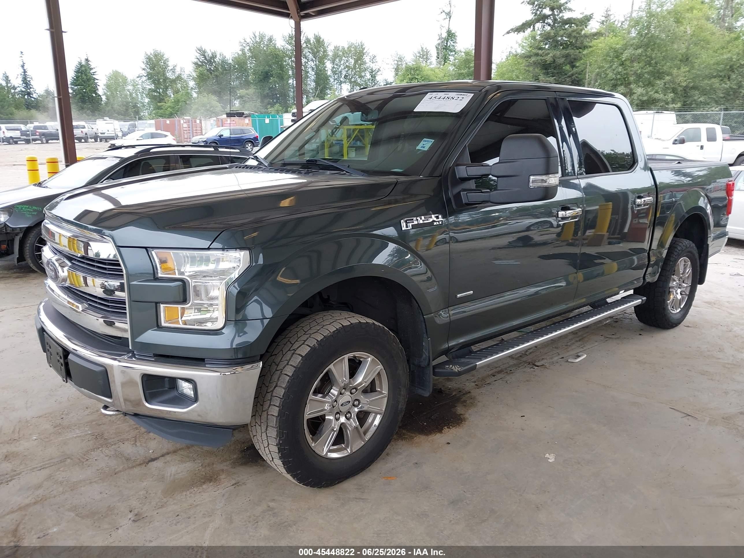 2015 Ford F-150 Xlt Green vin: 1FTEW1EG5FKD82524