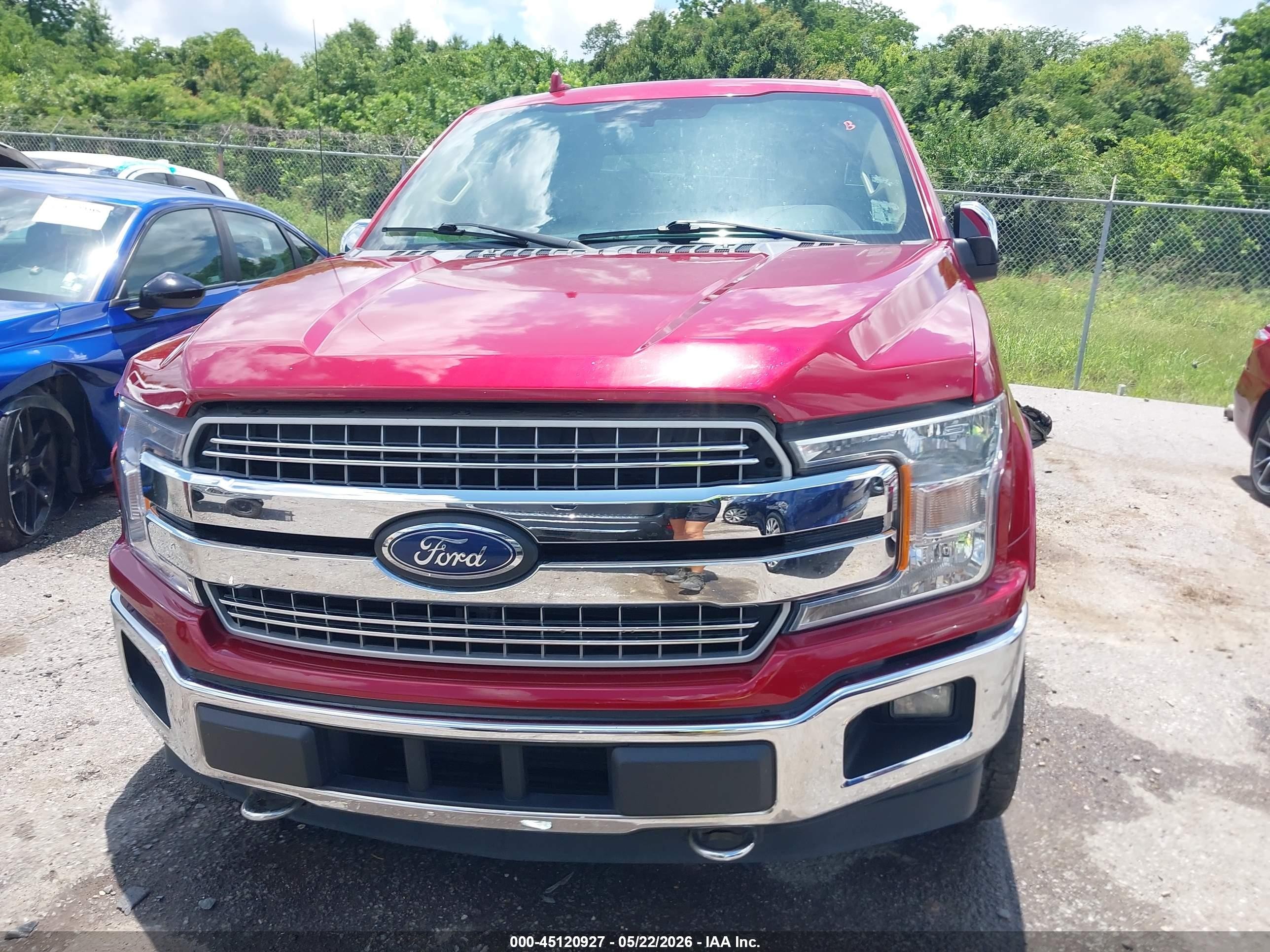 2018 Ford F-150 Lariat Red vin: 1FTEW1EG5JKD49922