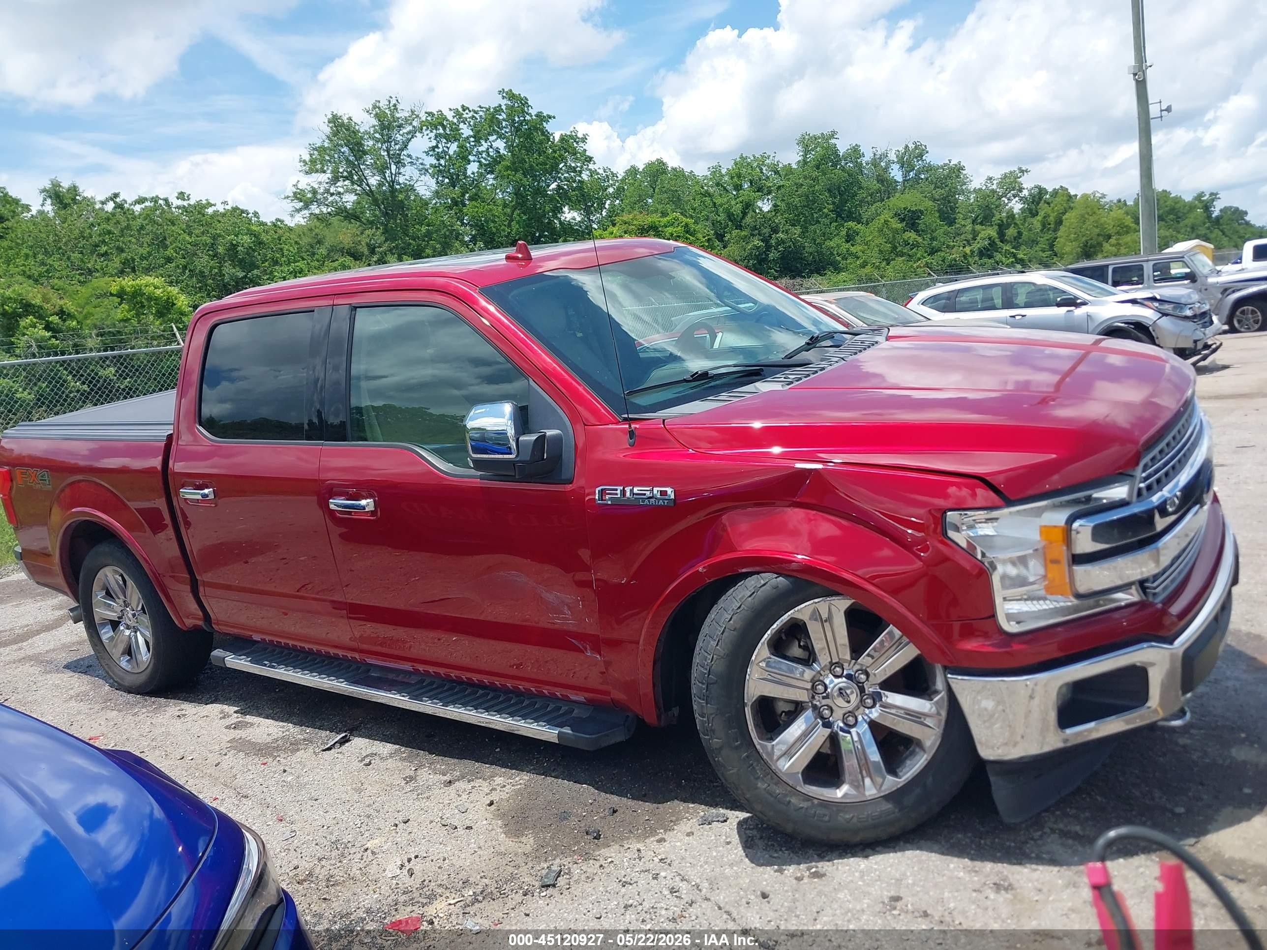 2018 Ford F-150 Lariat Red vin: 1FTEW1EG5JKD49922