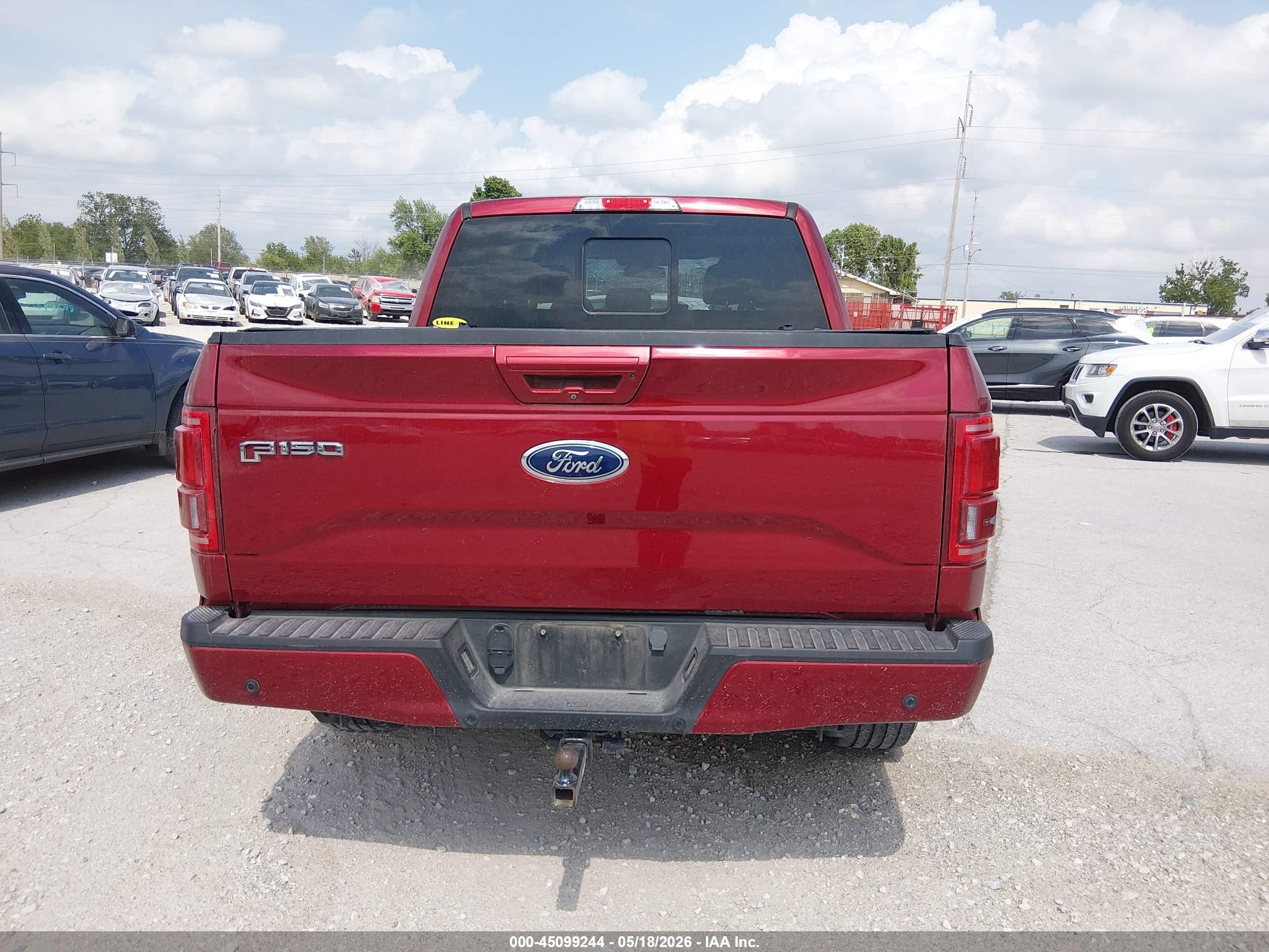 2015 Ford F-150 Lariat Red vin: 1FTEW1EG6FFB44349