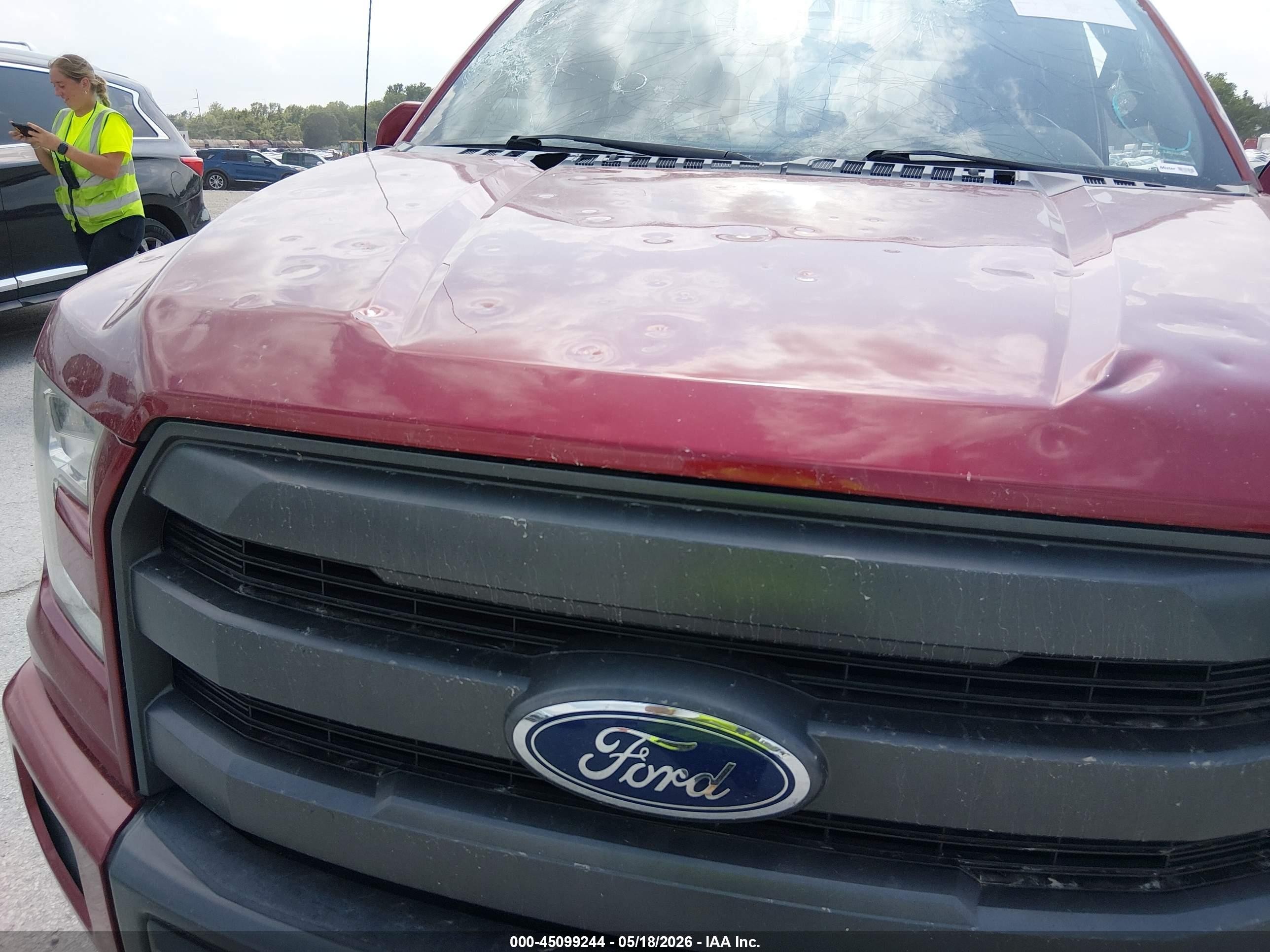 2015 Ford F-150 Lariat Red vin: 1FTEW1EG6FFB44349