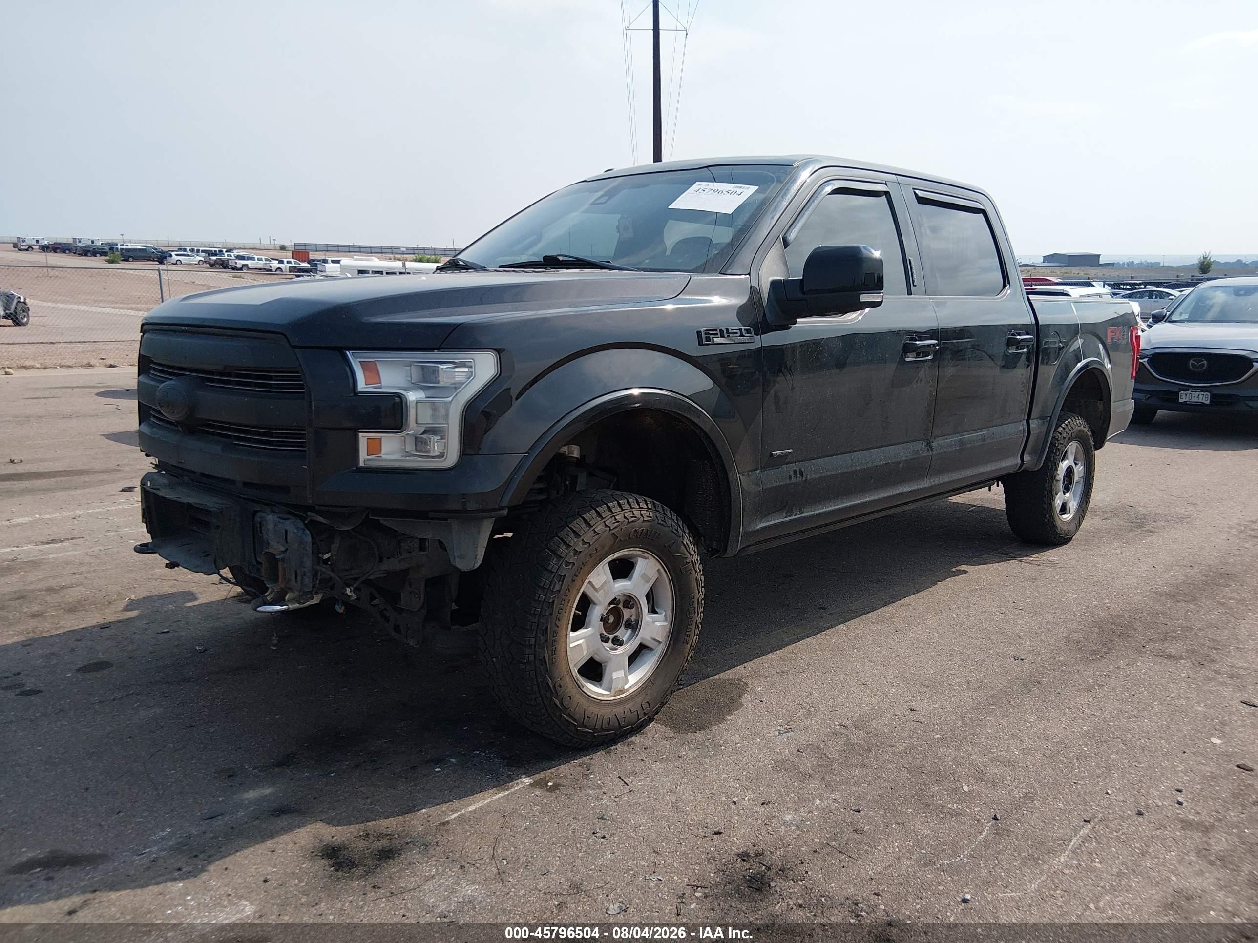 2015 Ford F-150 Lariat Black vin: 1FTEW1EG6FFB51835
