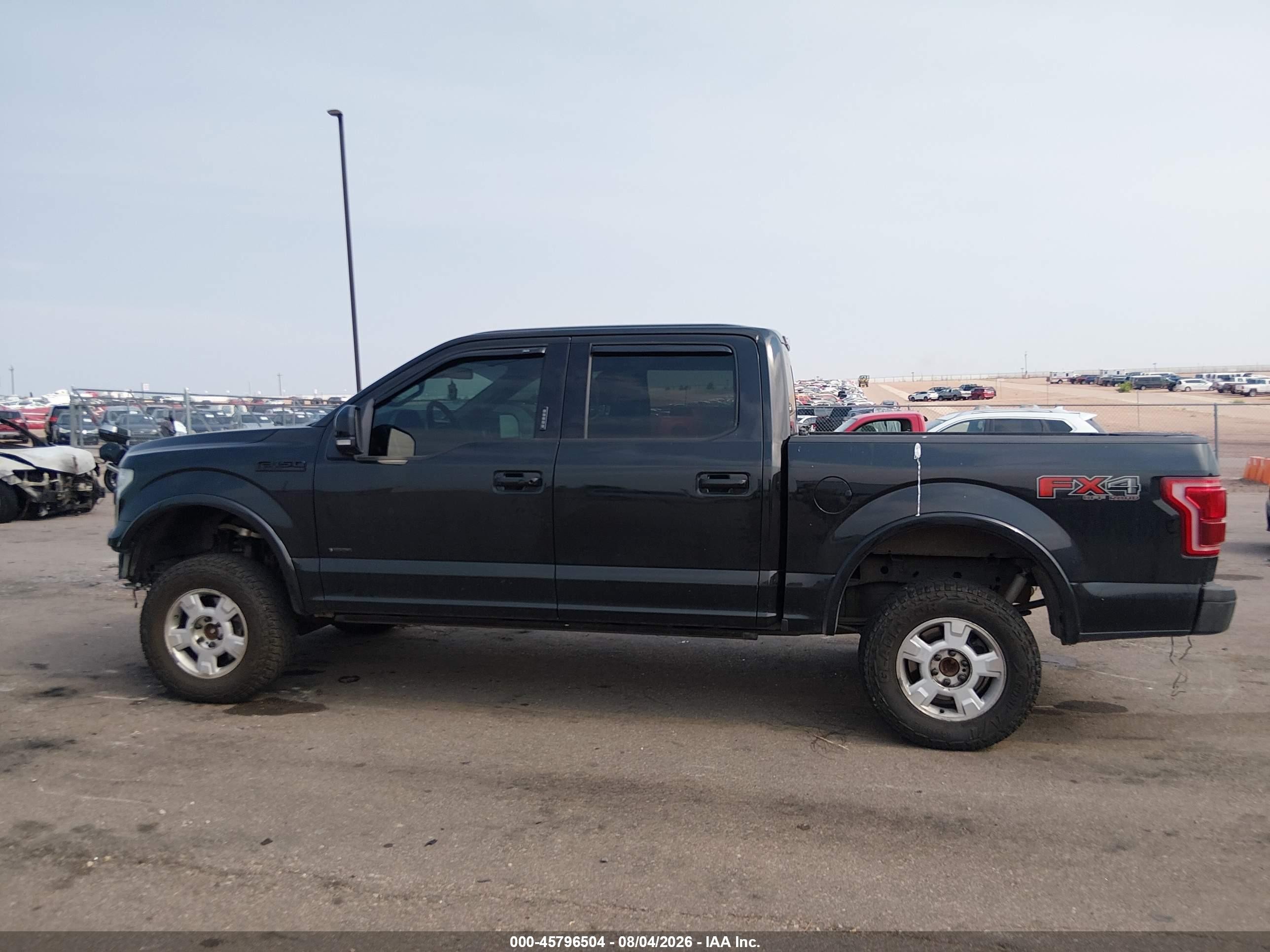 2015 Ford F-150 Lariat Black vin: 1FTEW1EG6FFB51835