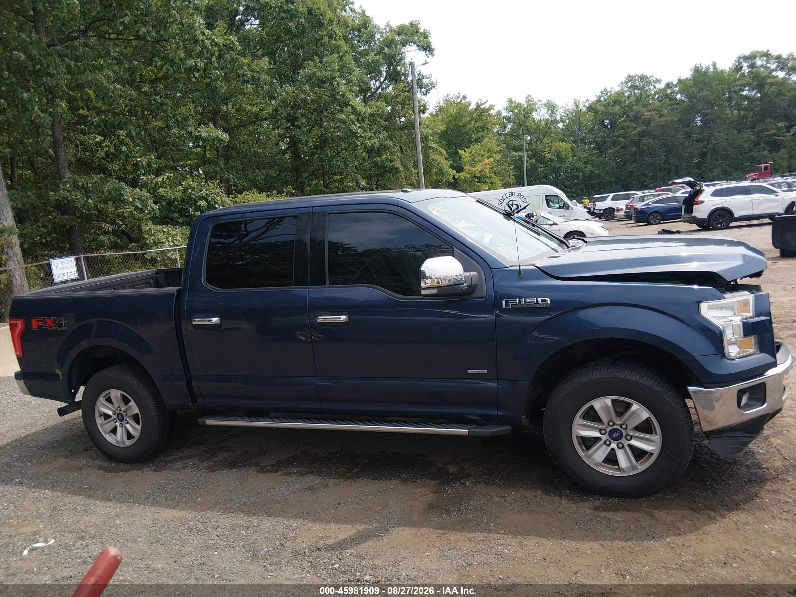 2015 Ford F-150 Xlt Blue vin: 1FTEW1EG6FFC12455