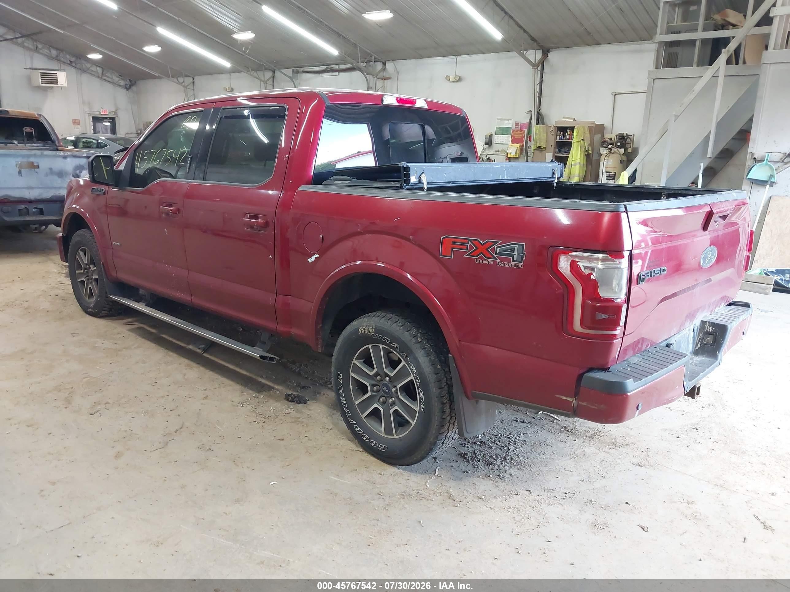 2015 Ford F-150 Lariat Red vin: 1FTEW1EG6FFC65172