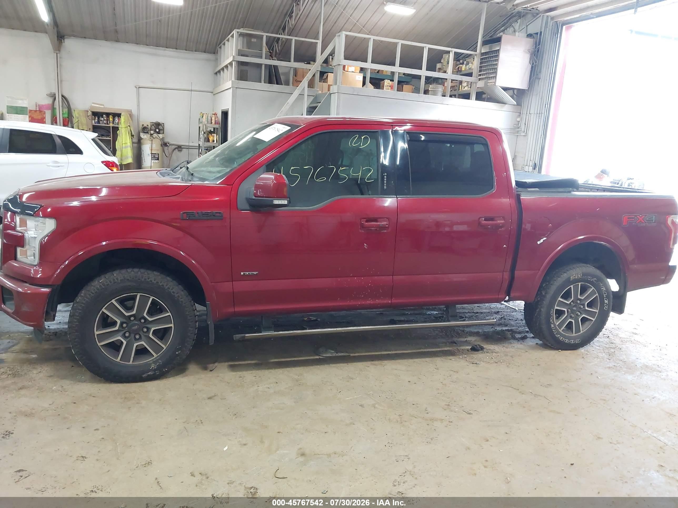2015 Ford F-150 Lariat Red vin: 1FTEW1EG6FFC65172