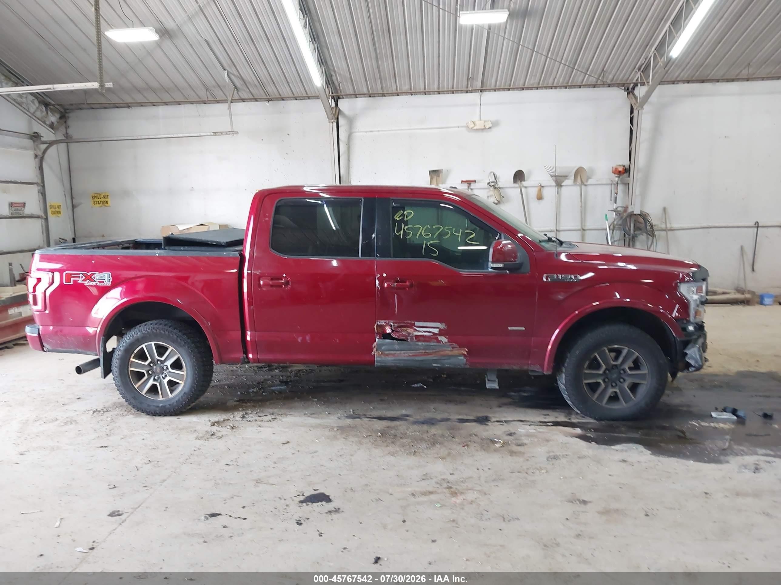 2015 Ford F-150 Lariat Red vin: 1FTEW1EG6FFC65172