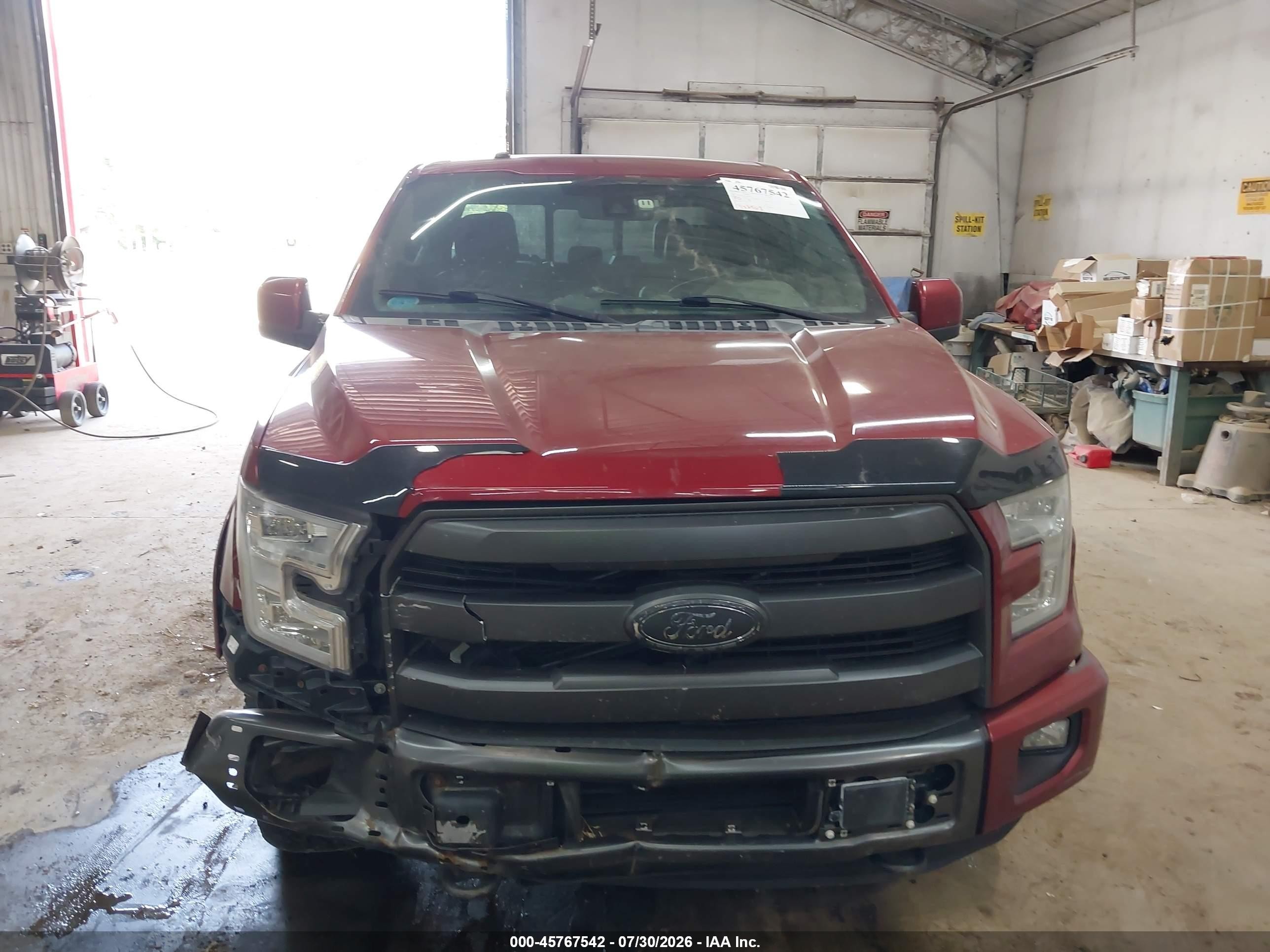 2015 Ford F-150 Lariat Red vin: 1FTEW1EG6FFC65172