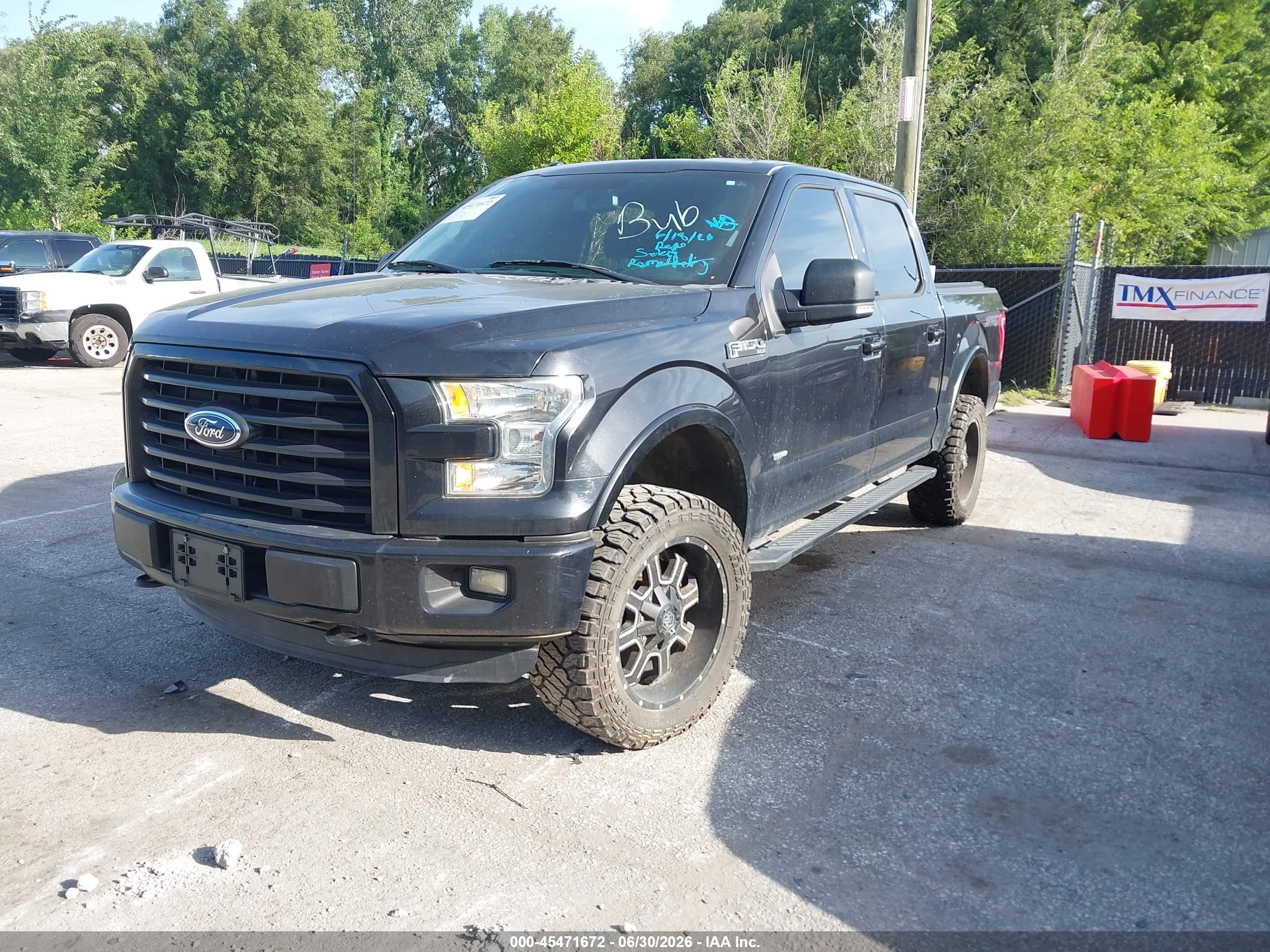 2015 Ford F-150 Xlt Black vin: 1FTEW1EG6FKD57535