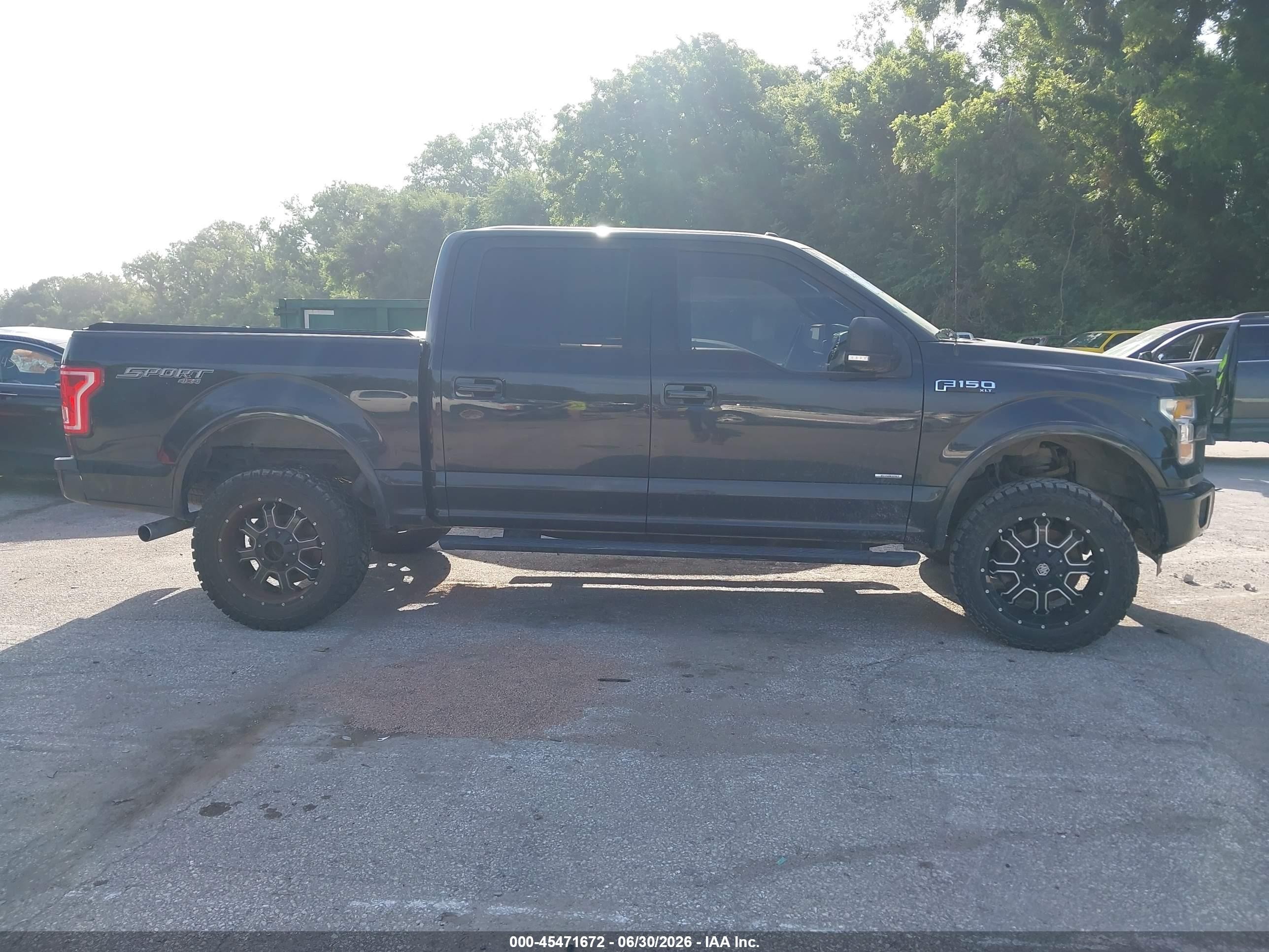 2015 Ford F-150 Xlt Black vin: 1FTEW1EG6FKD57535