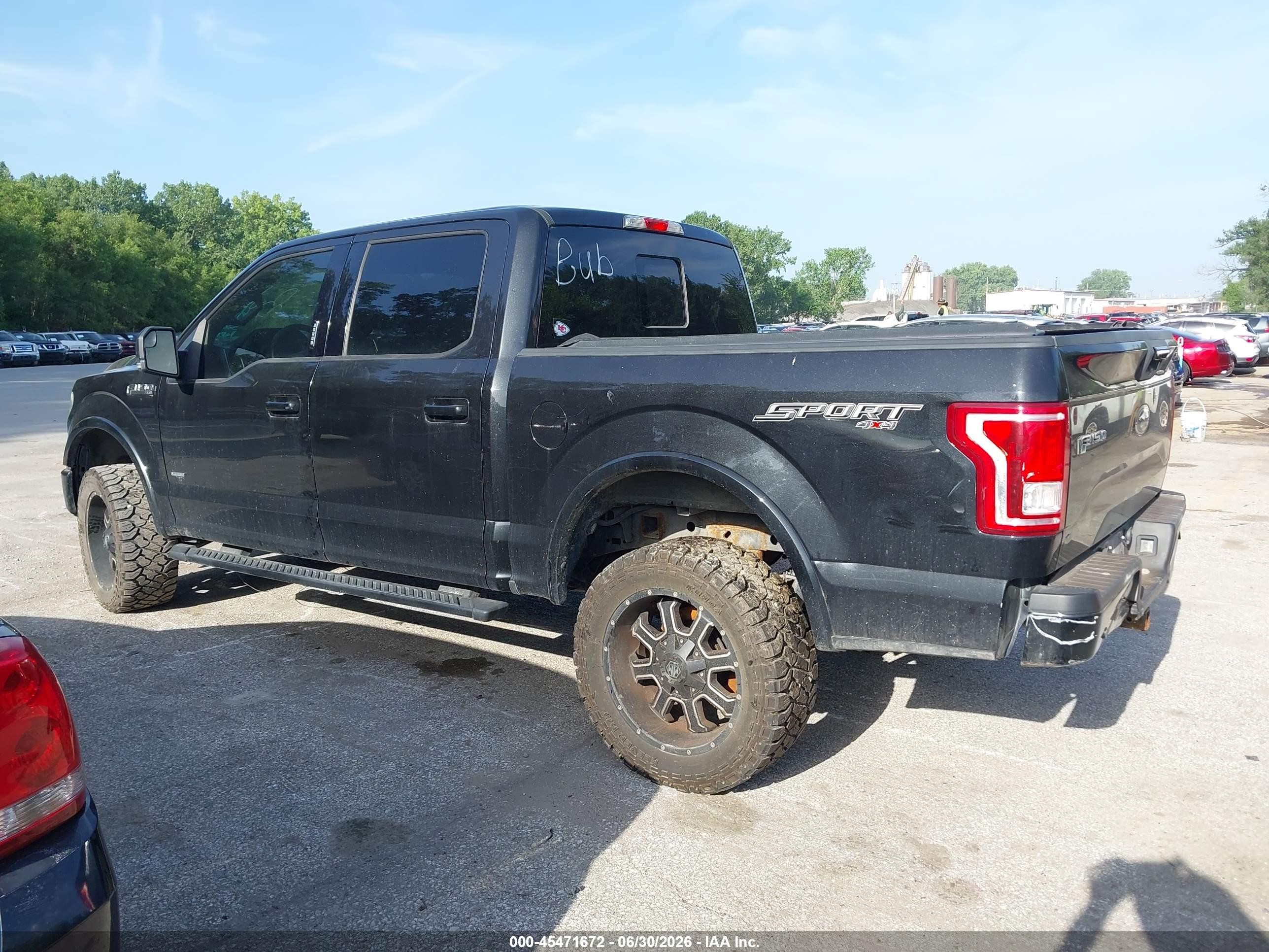 2015 Ford F-150 Xlt Black vin: 1FTEW1EG6FKD57535