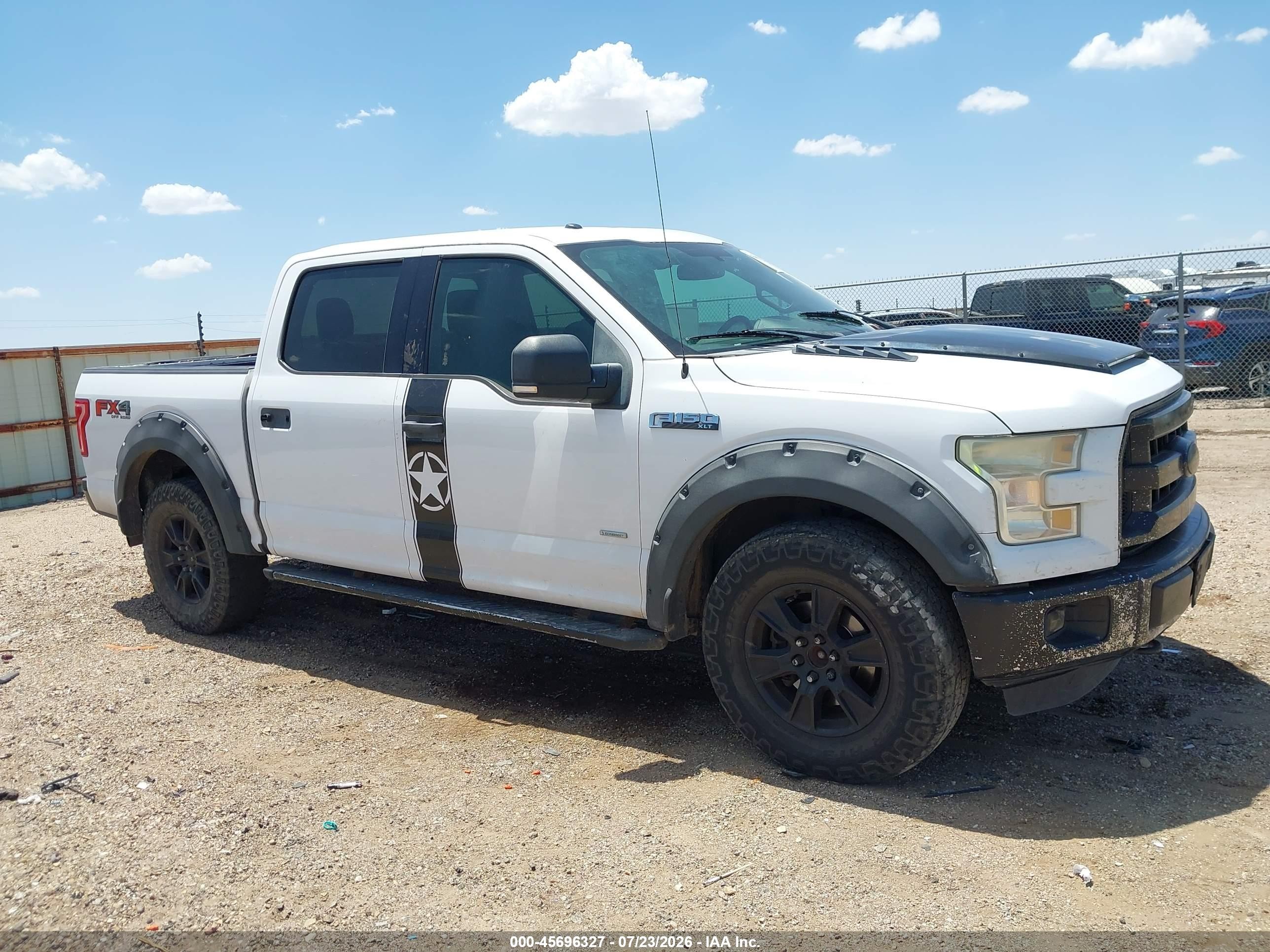 2015 Ford F-150 Xlt White vin: 1FTEW1EG6FKE29186
