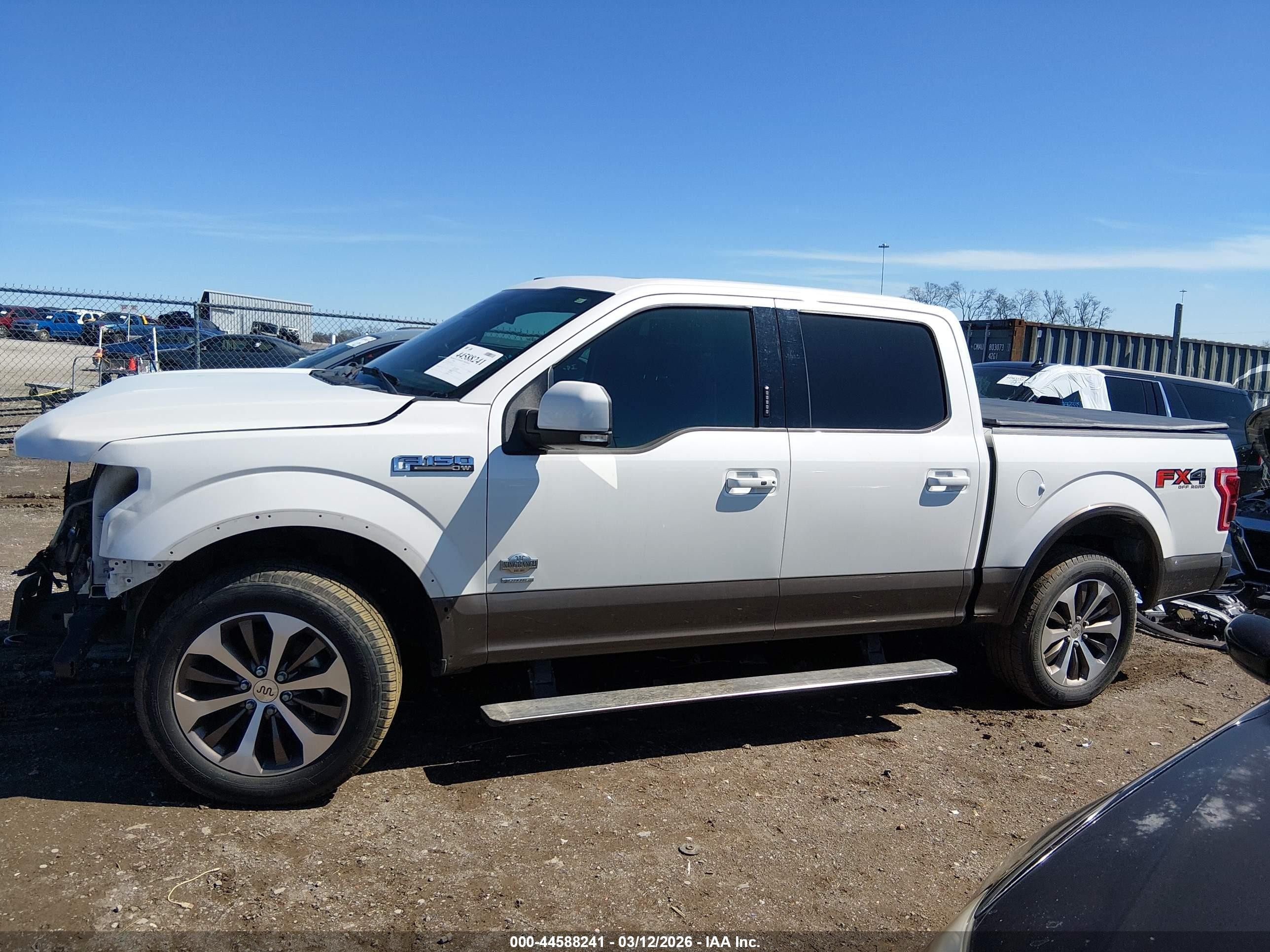 2017 Ford F-150 King Ranch Белый vin: 1FTEW1EG6HFC02754