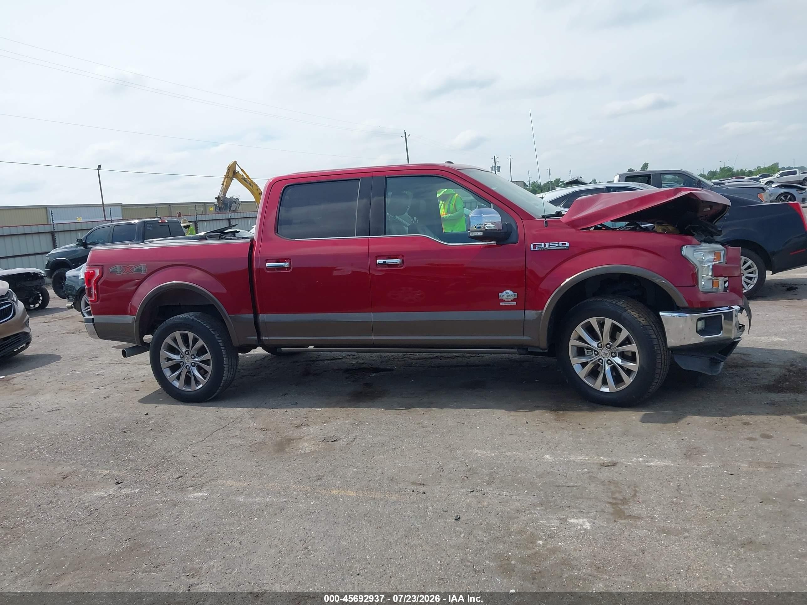 2015 Ford F-150 King Ranch Red vin: 1FTEW1EG7FFA53607