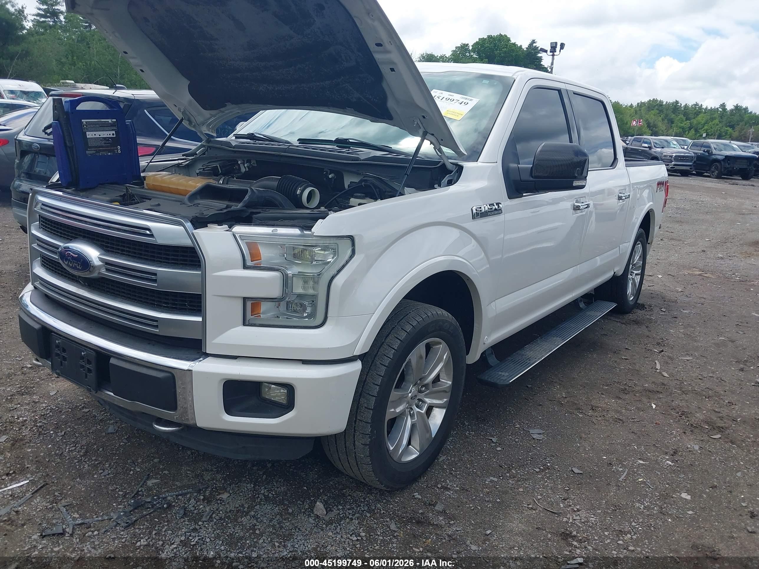 2015 Ford F-150 Platinum White vin: 1FTEW1EG7FFA95033