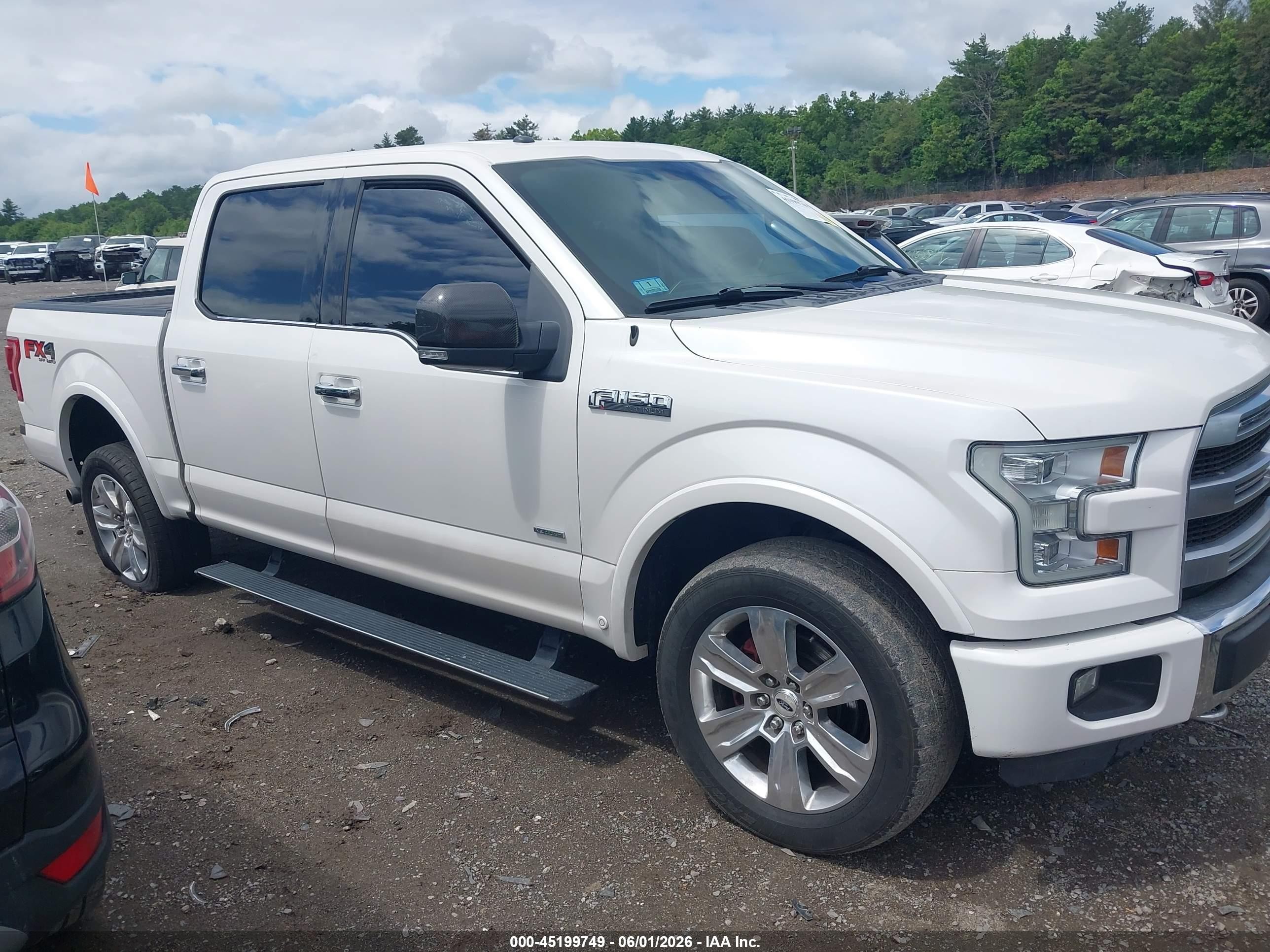 2015 Ford F-150 Platinum White vin: 1FTEW1EG7FFA95033