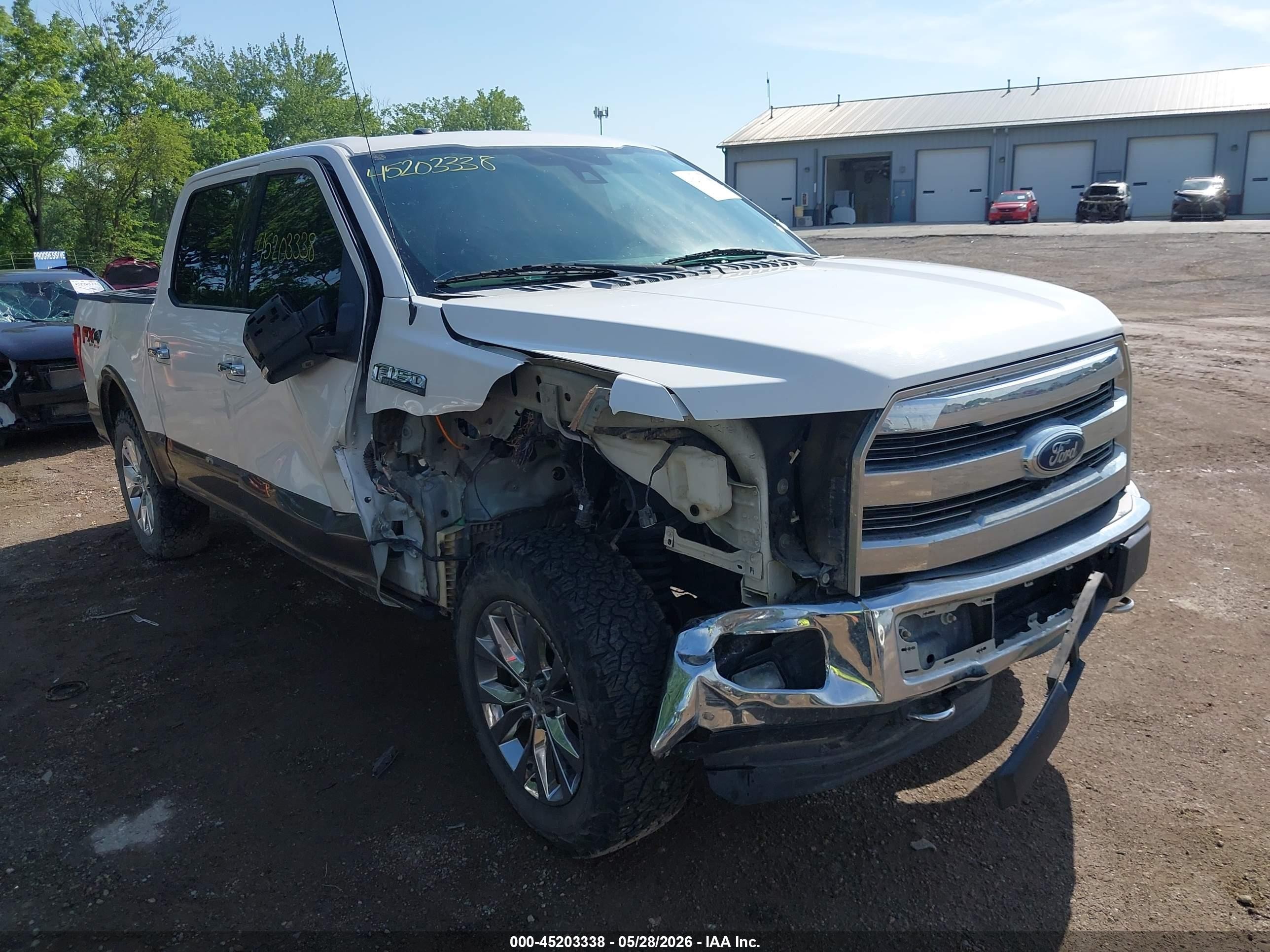2015 Ford F-150 King Ranch White vin: 1FTEW1EG7FFB22795