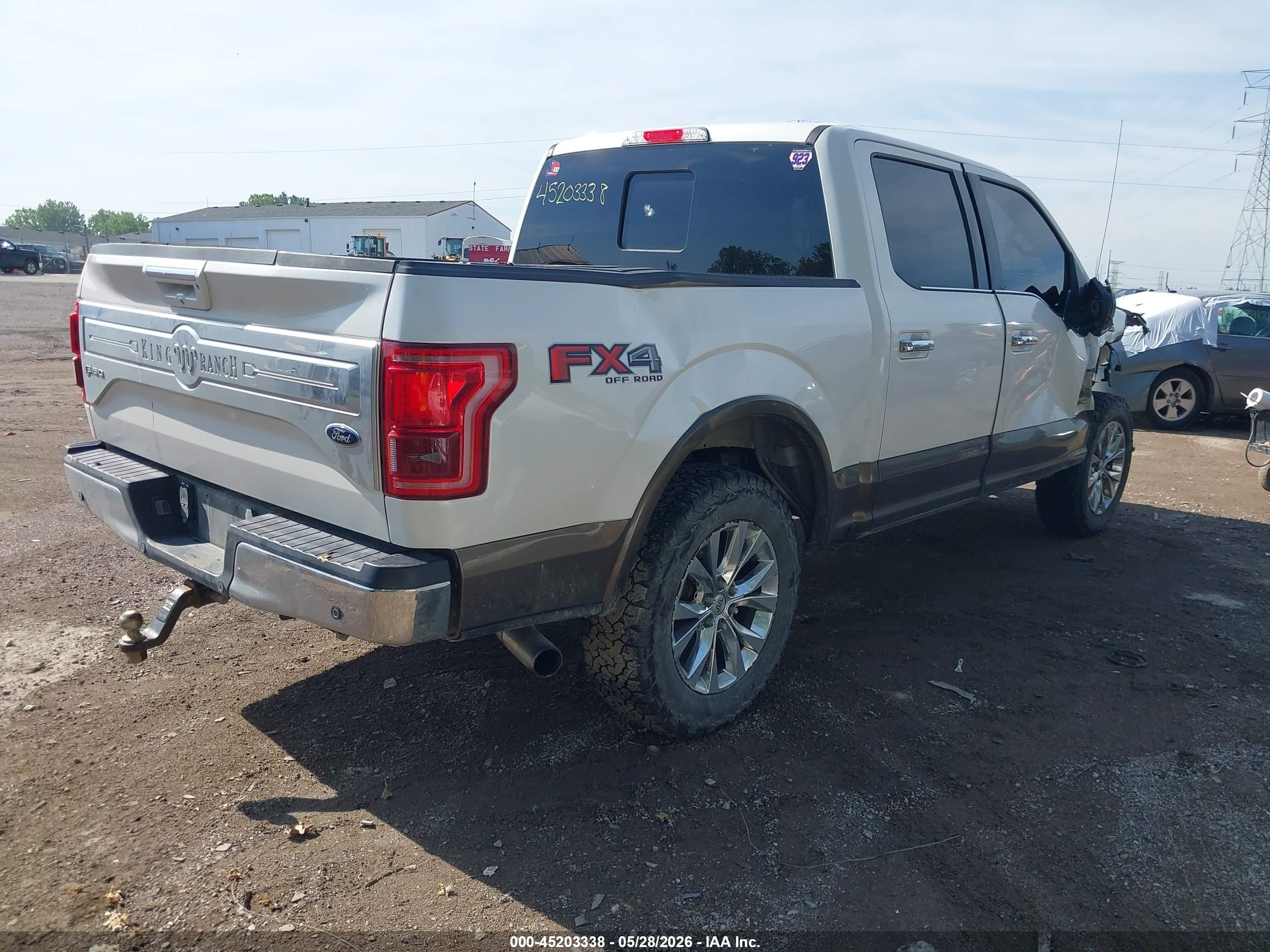 2015 Ford F-150 King Ranch White vin: 1FTEW1EG7FFB22795