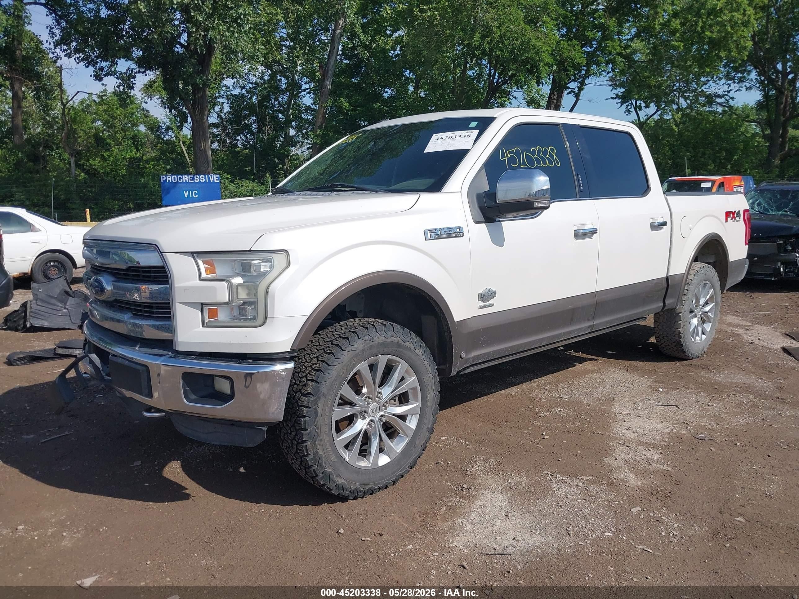 2015 Ford F-150 King Ranch White vin: 1FTEW1EG7FFB22795